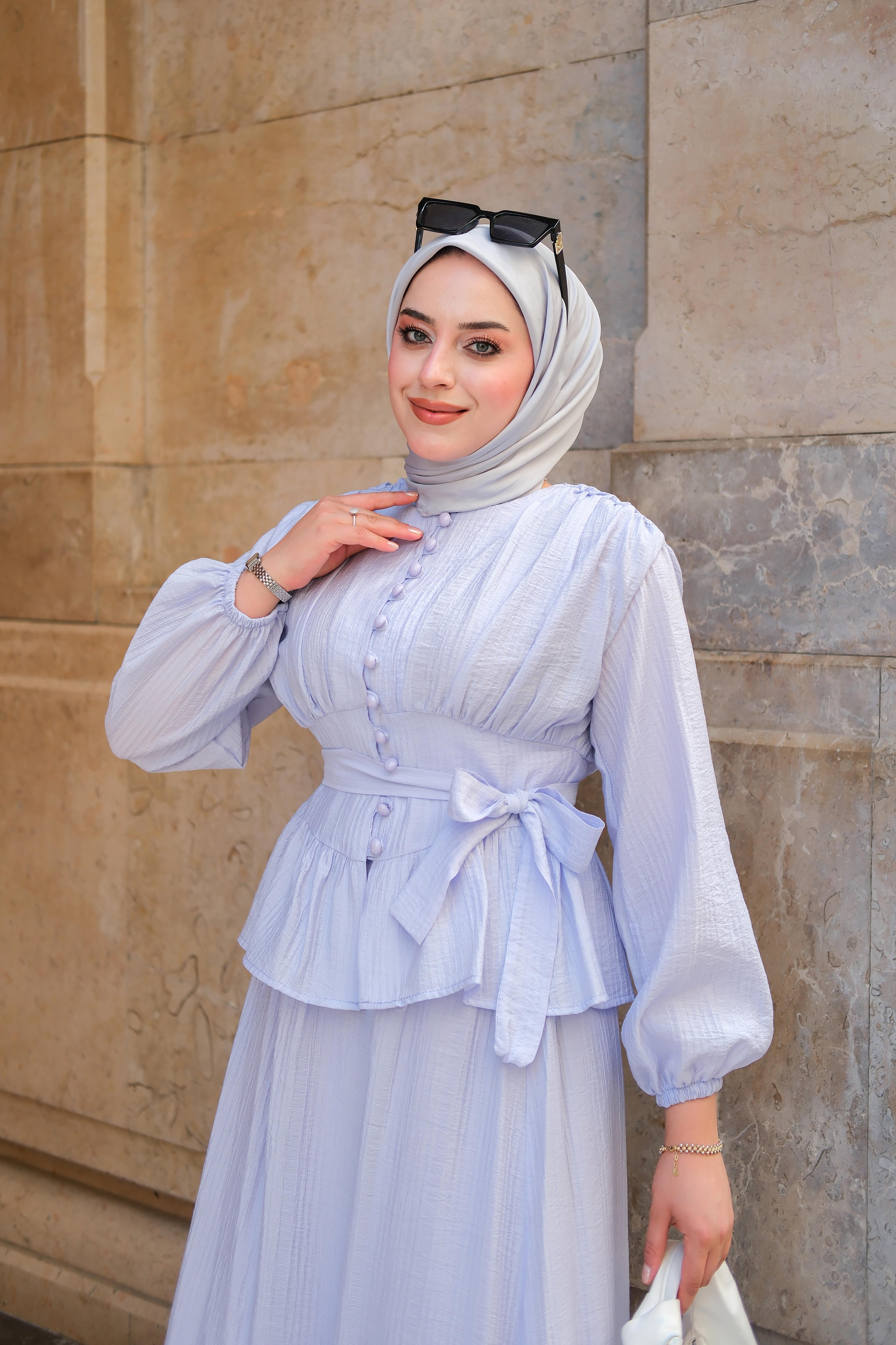 Derly Muslin Takım İndigo 