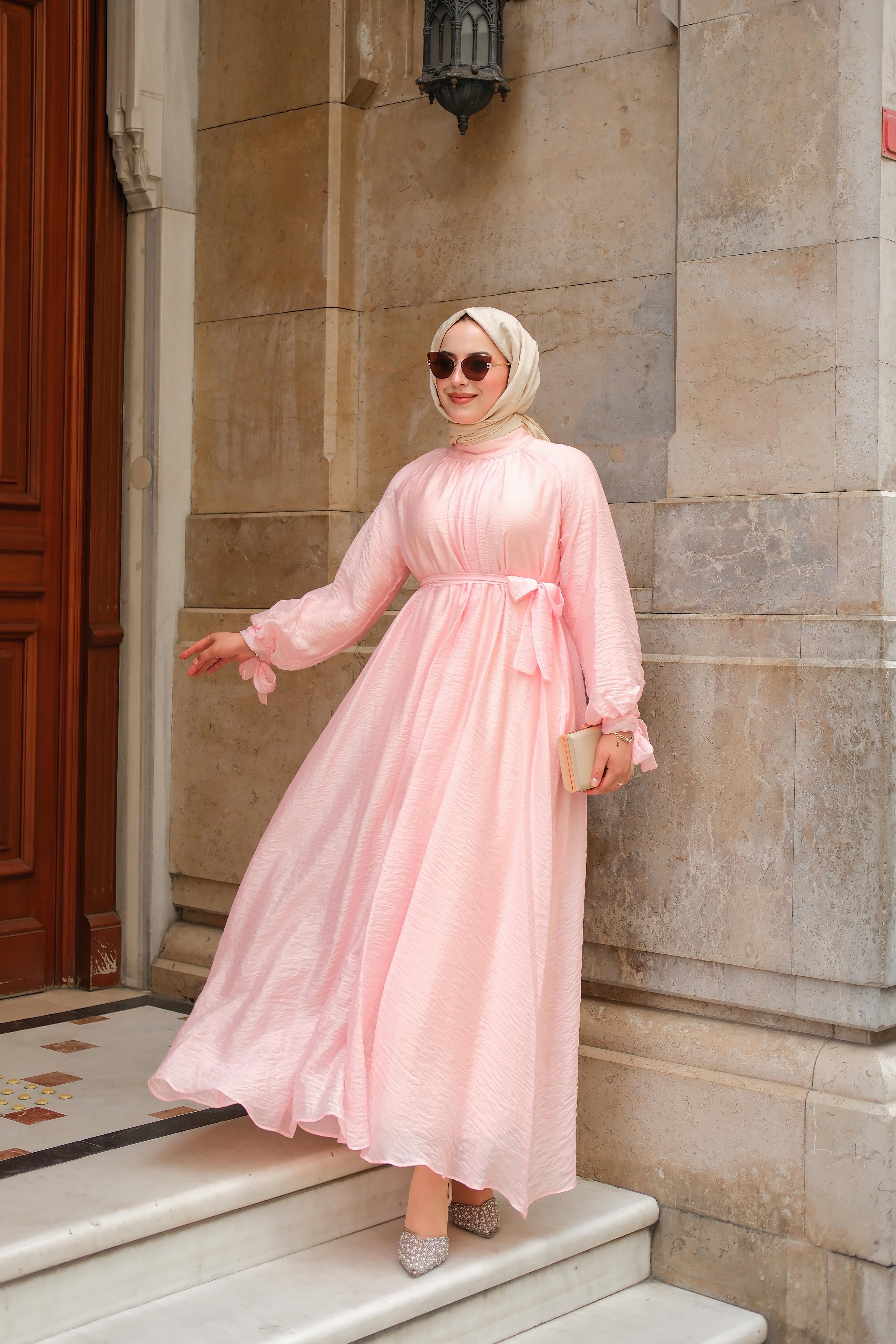 Bells Tiril Elbise Toz Pembe ELB94