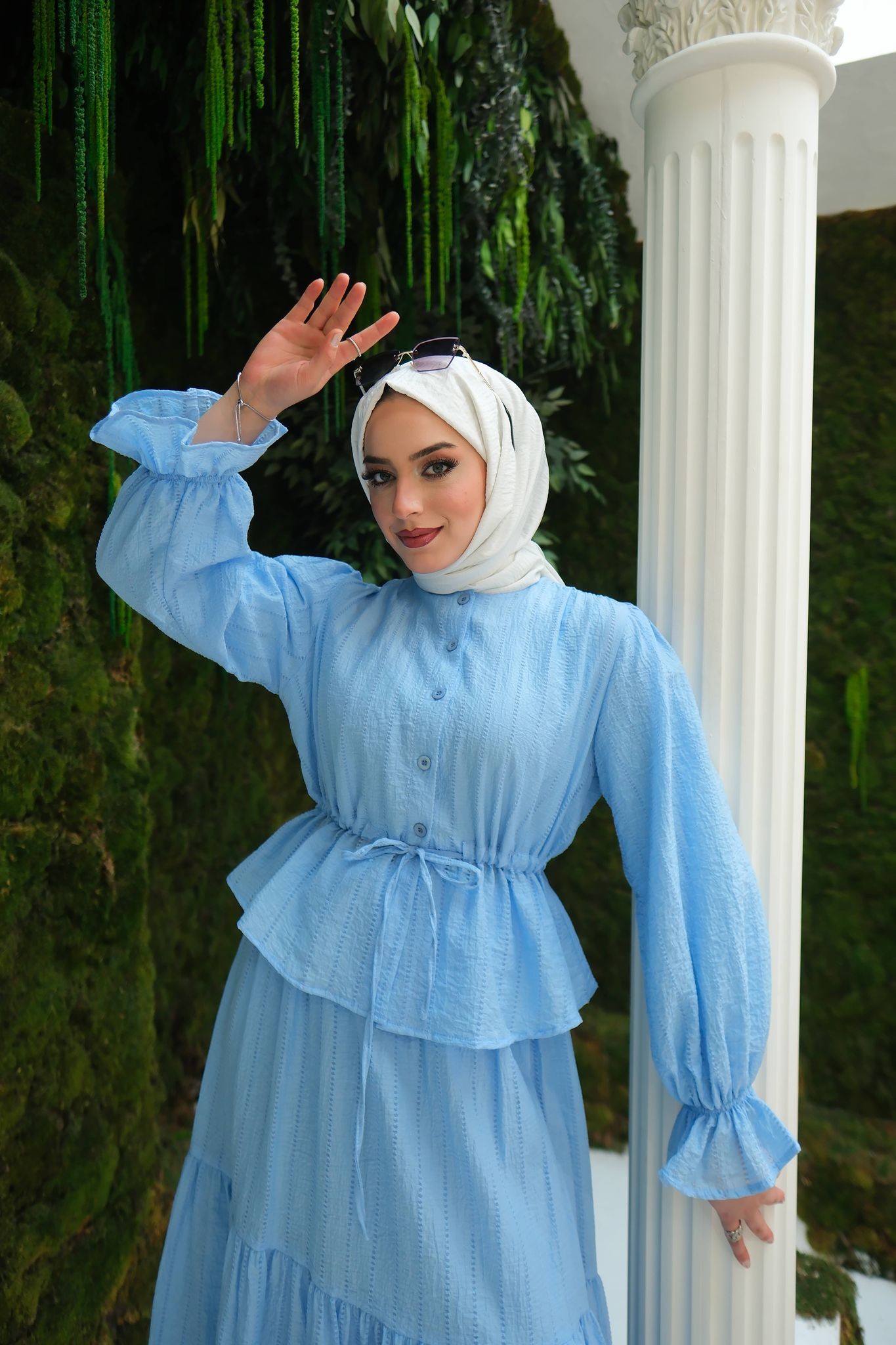 Roly Muslin Etekli Takım Mavi T24
