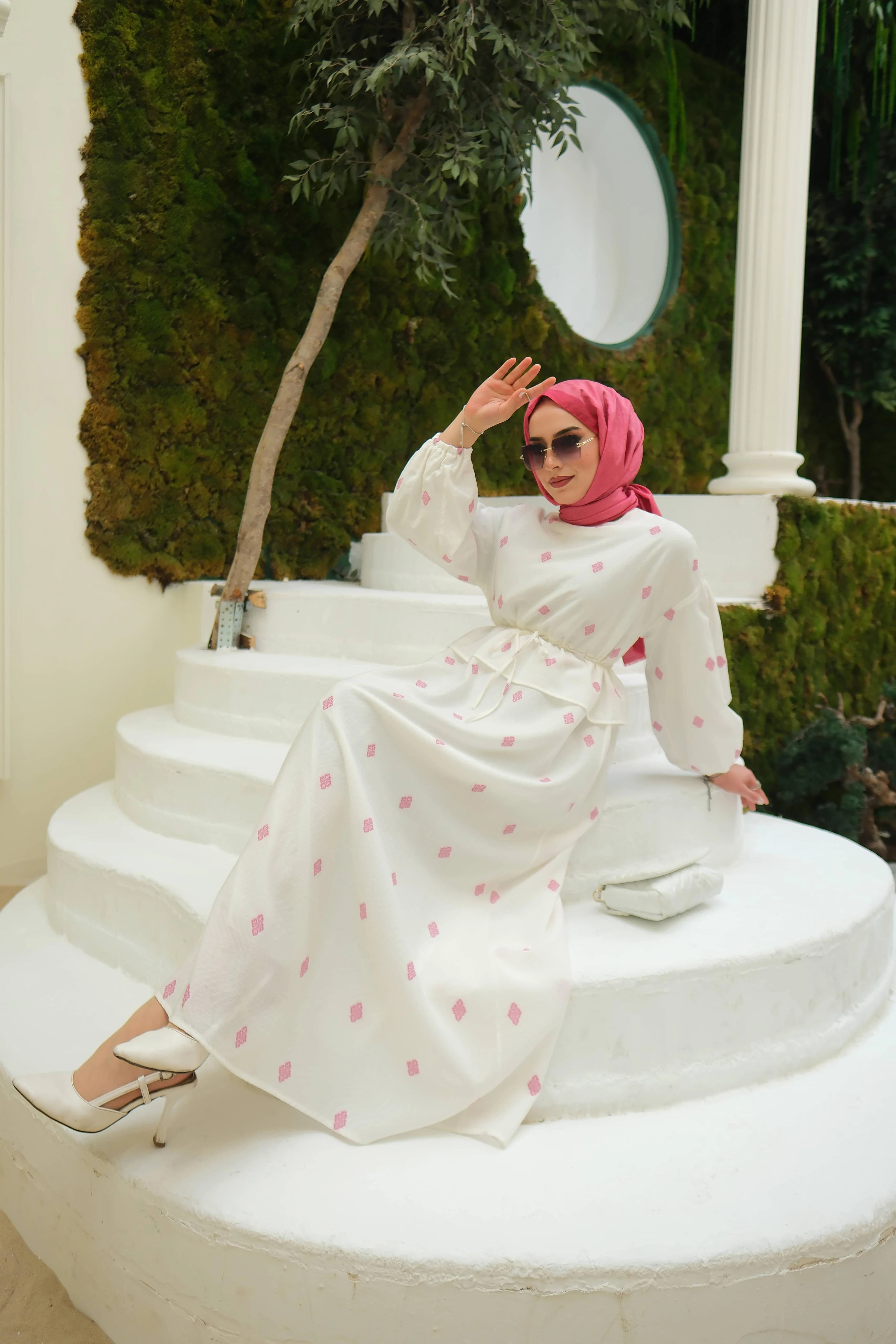 Sanys Elbise Pembe Detay ELB40