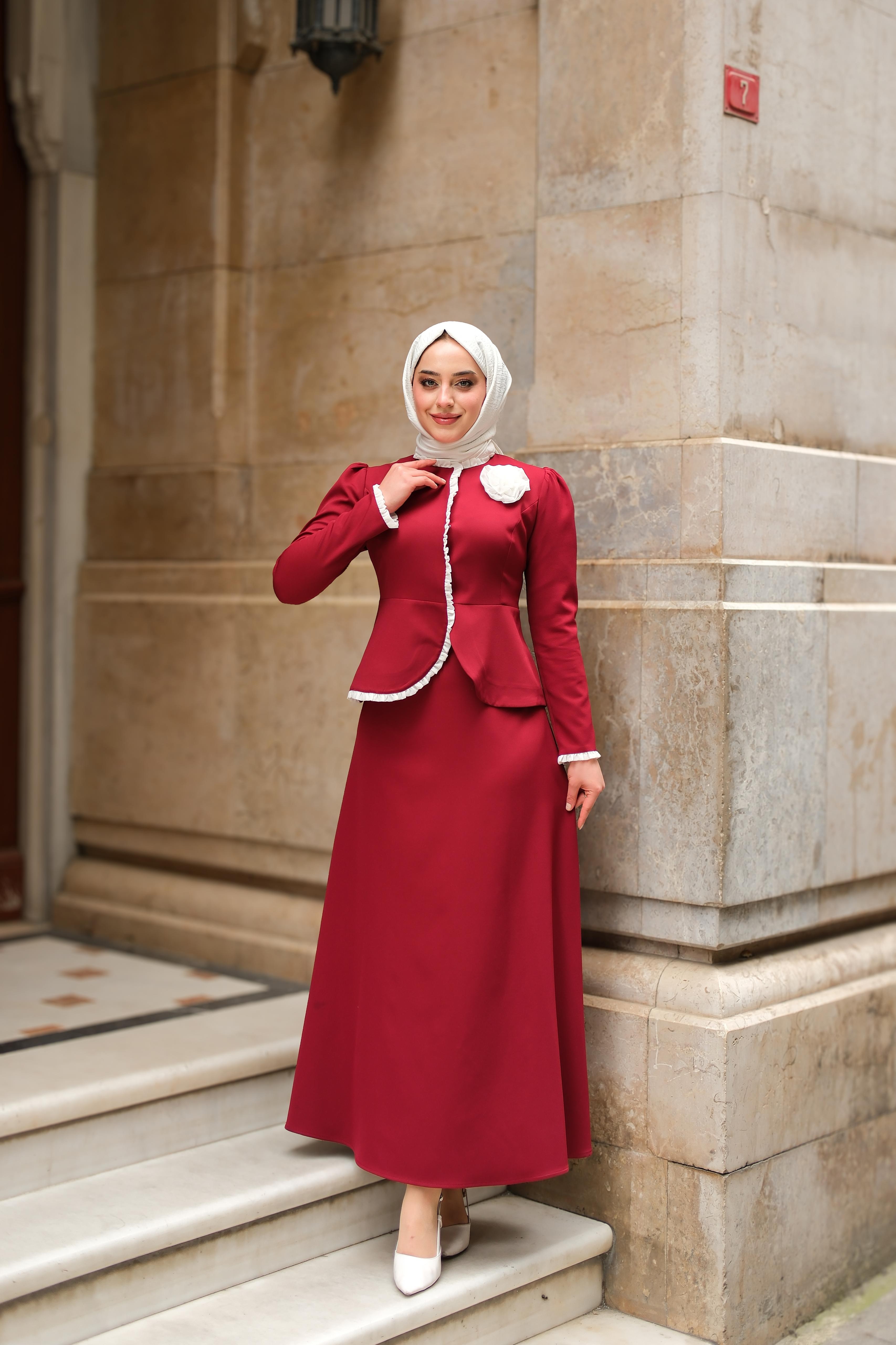 Shows Ceket Takım Bordo T31
