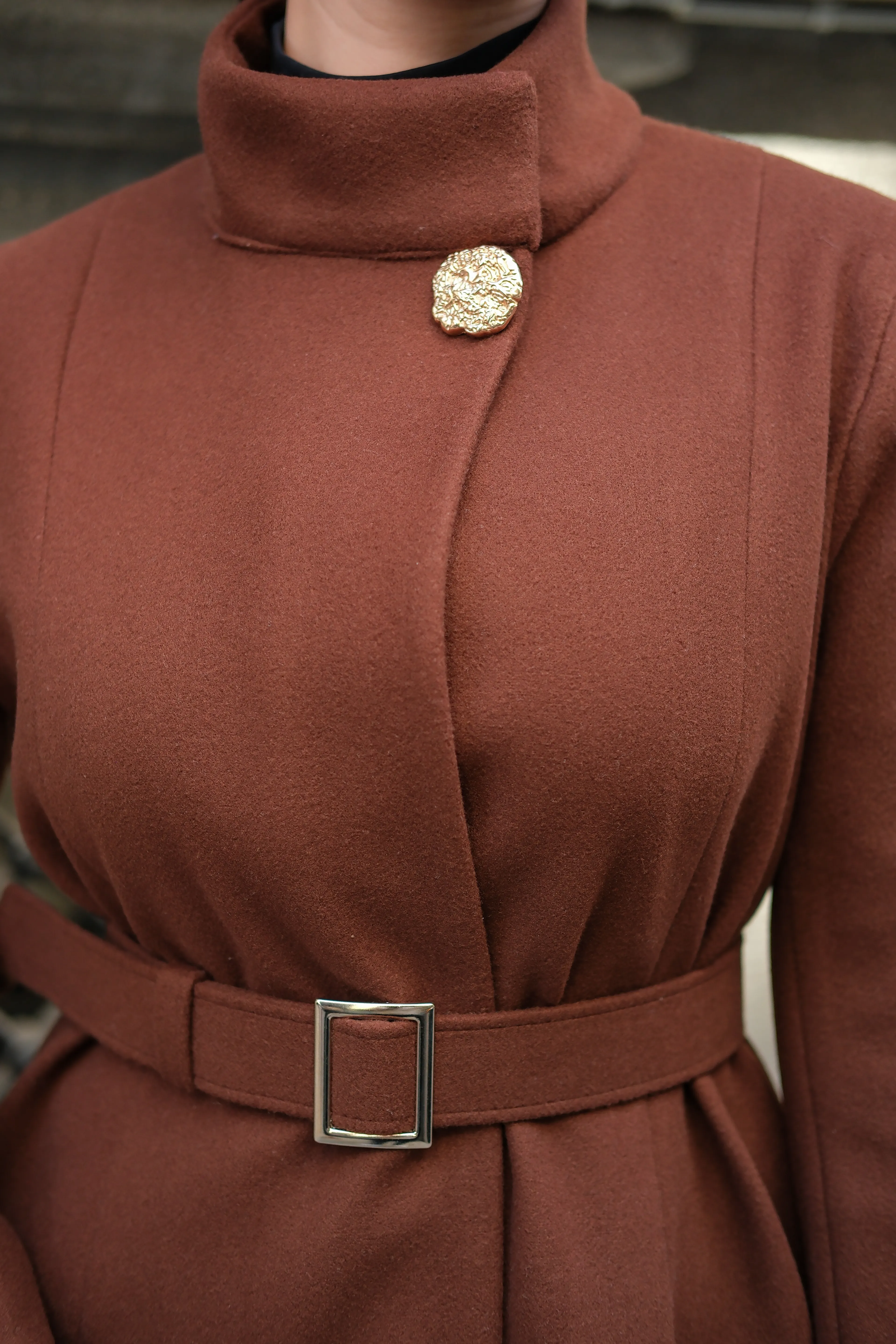 Clara Kaşe Kaban Acı Kahve 