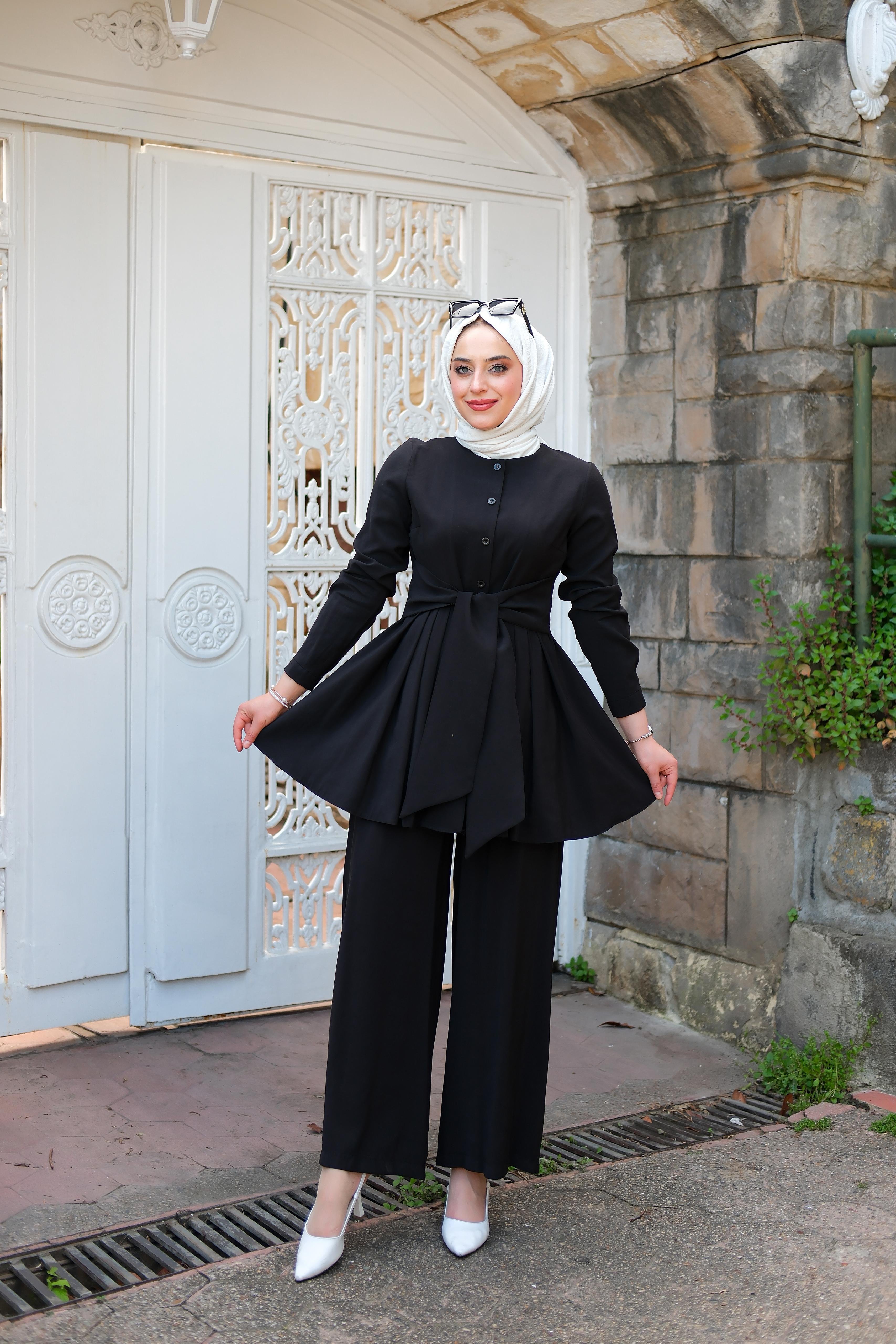 Lara Gömlek Takım Siyah T32