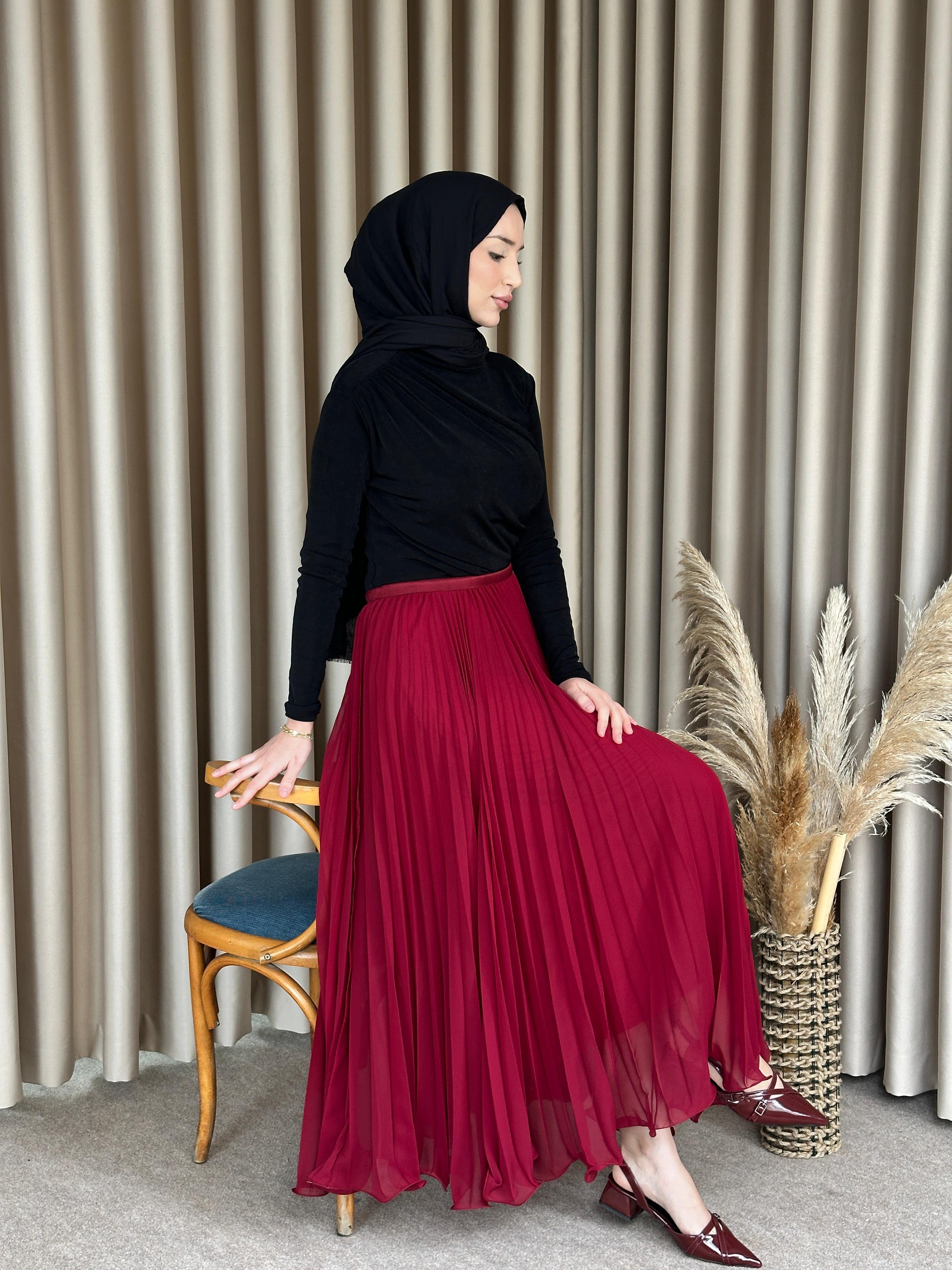 Soly Misina Etek Bordo E1