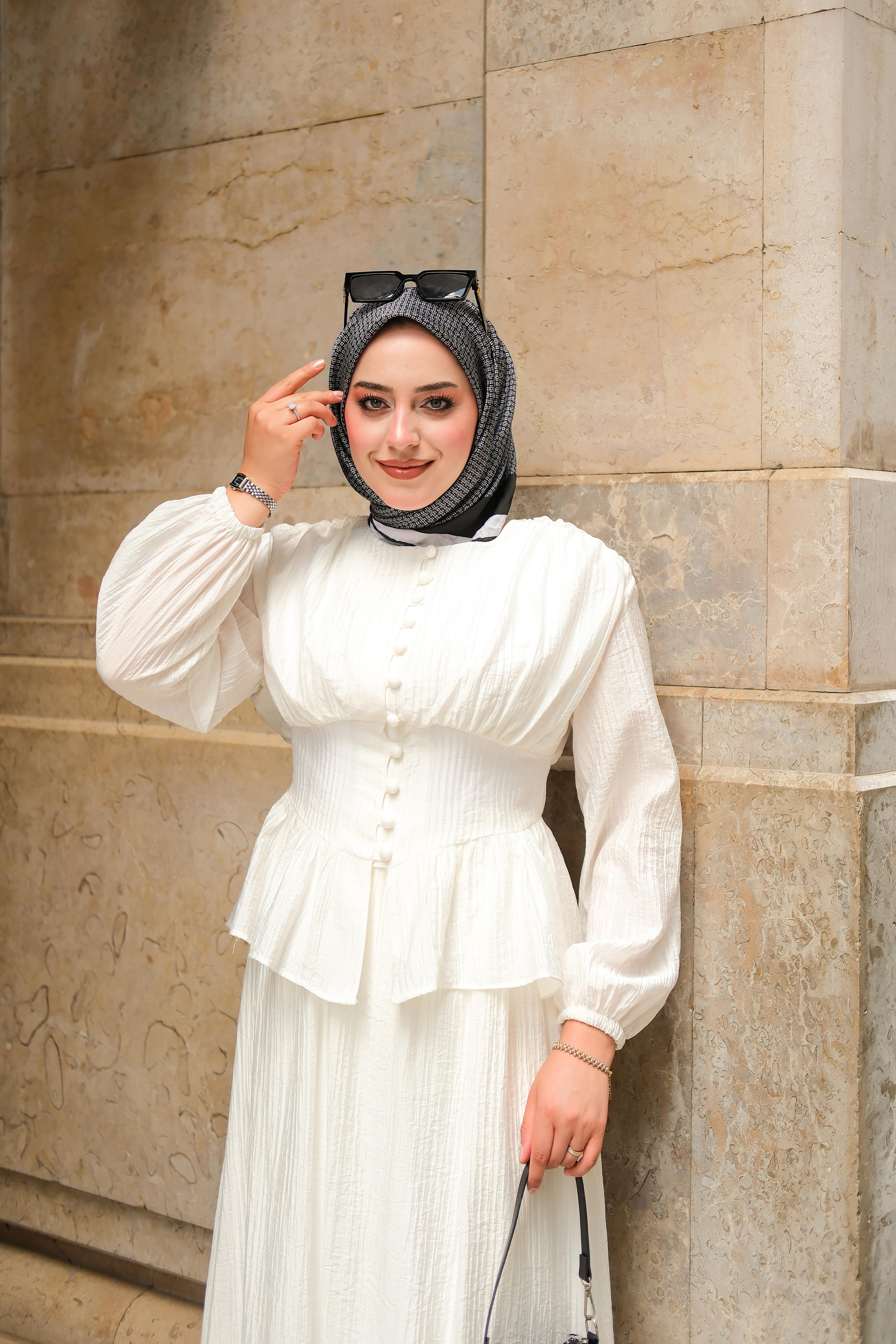 Derly Muslin Takım Beyaz T92