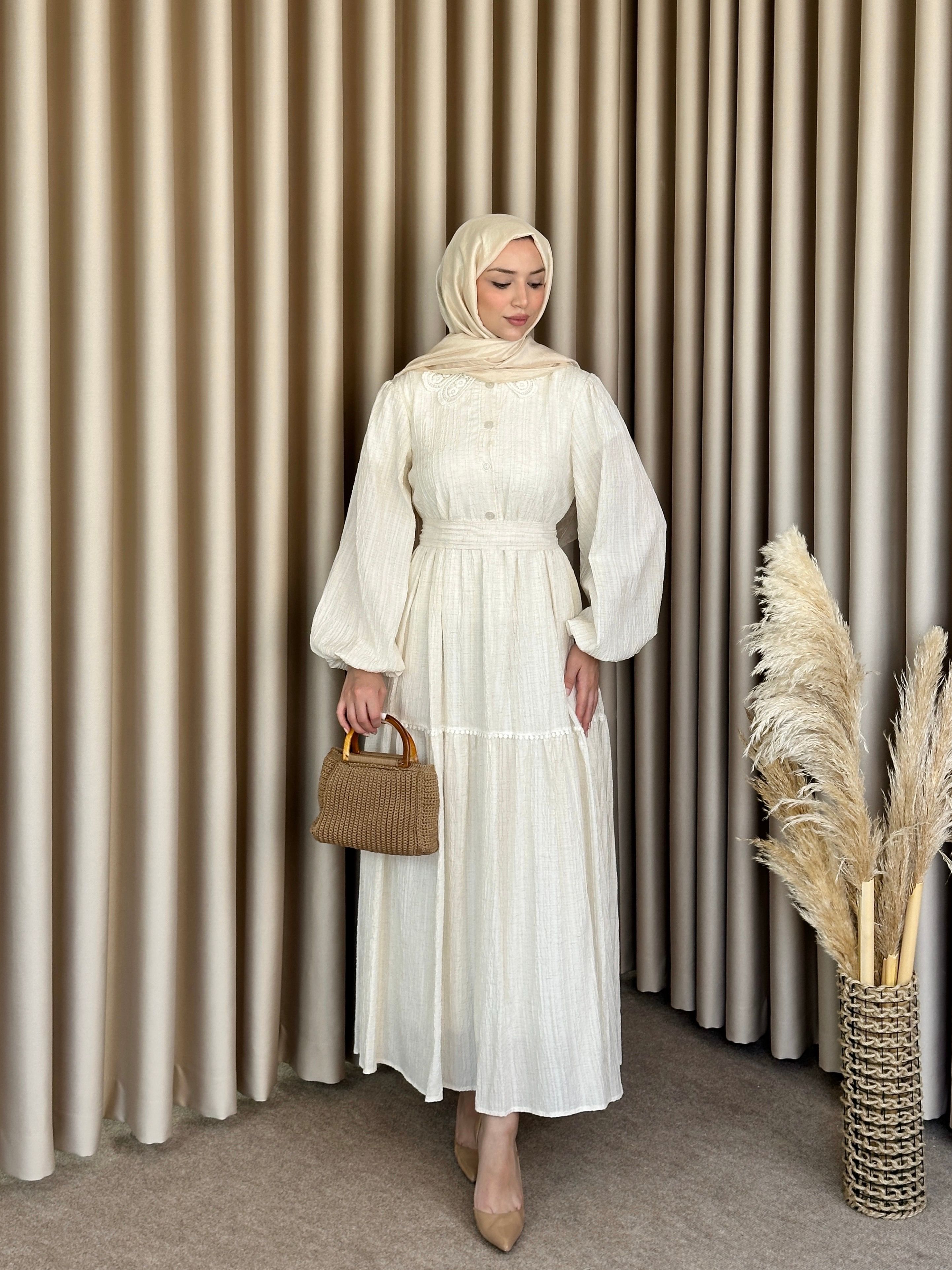 Flora Dantel Detaylı Elbise
