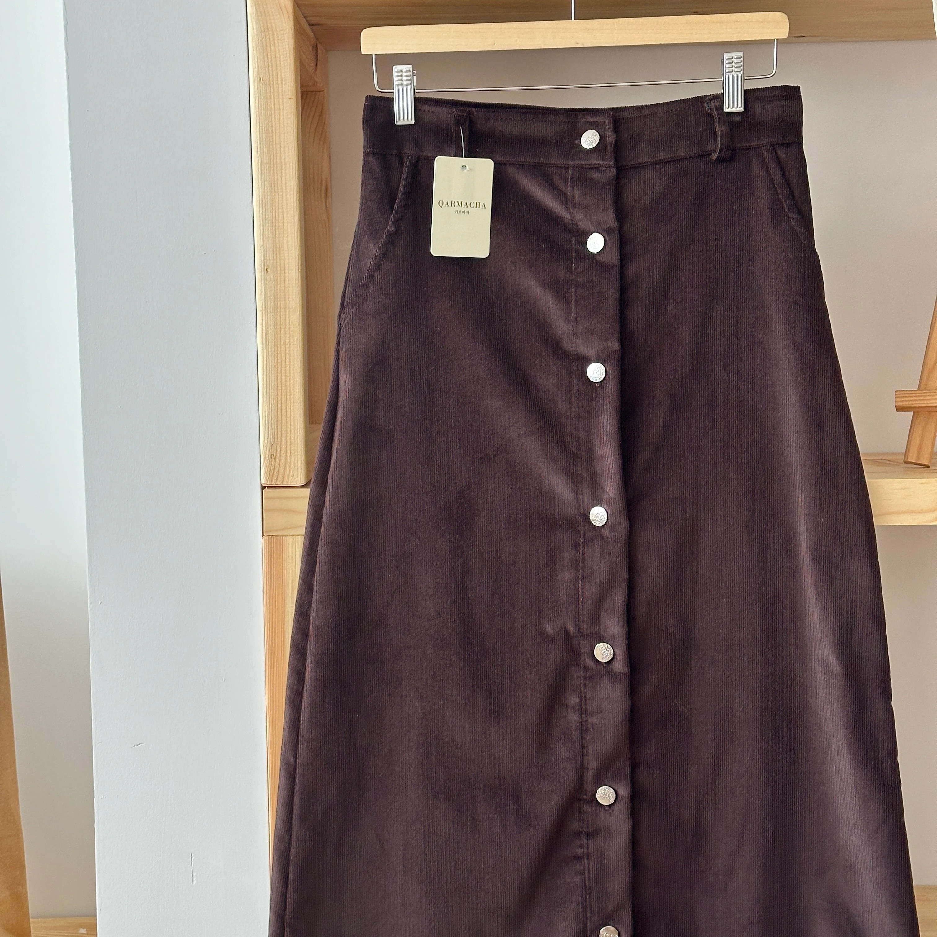 İnce Fitilli Kadife Etek