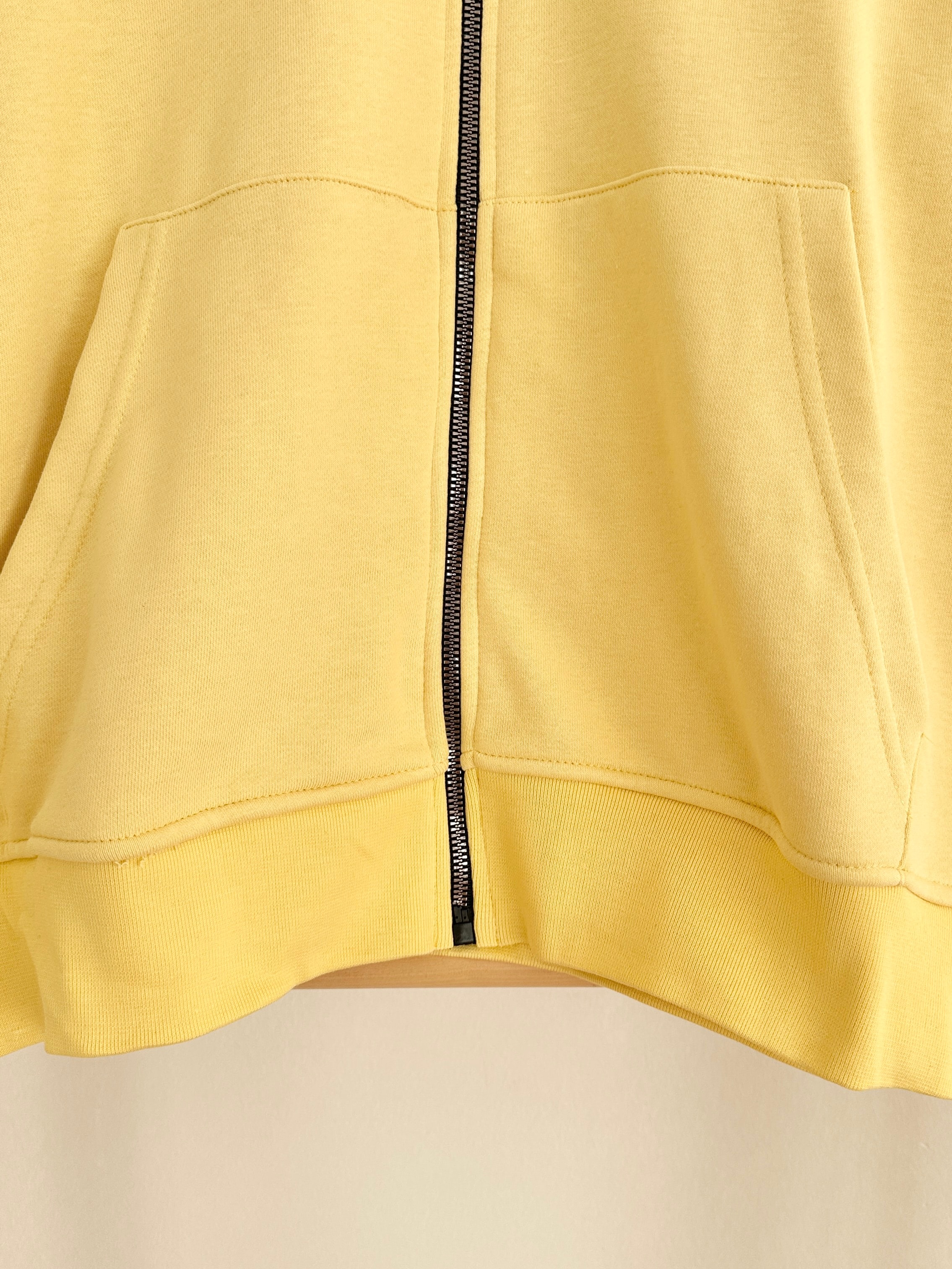 Kapüşonlu Basic Sweat Hırka - Sarı