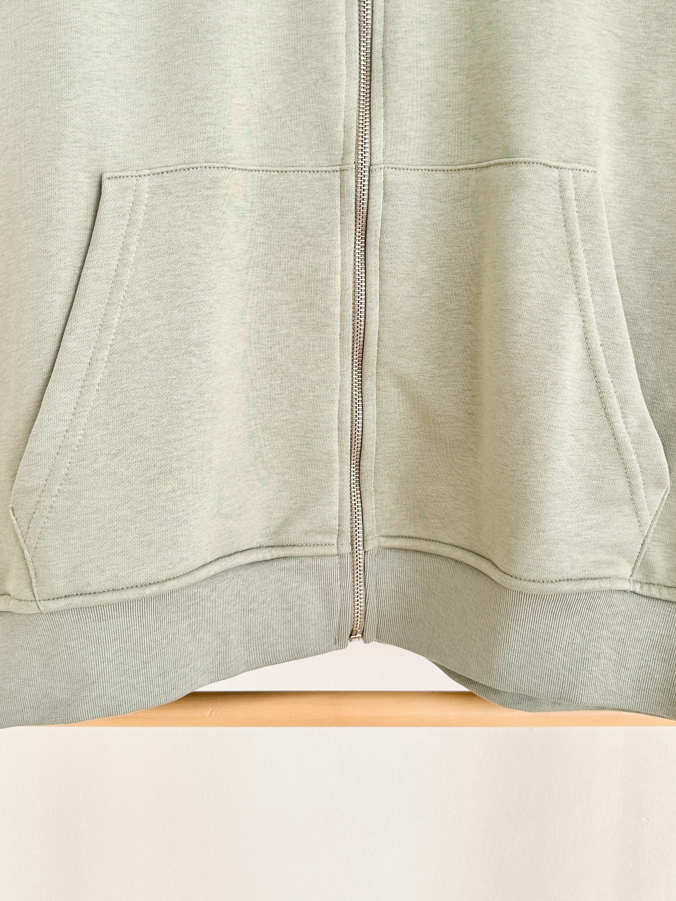 Kapüşonlu Basic Sweat Hırka - Mint Yeşili