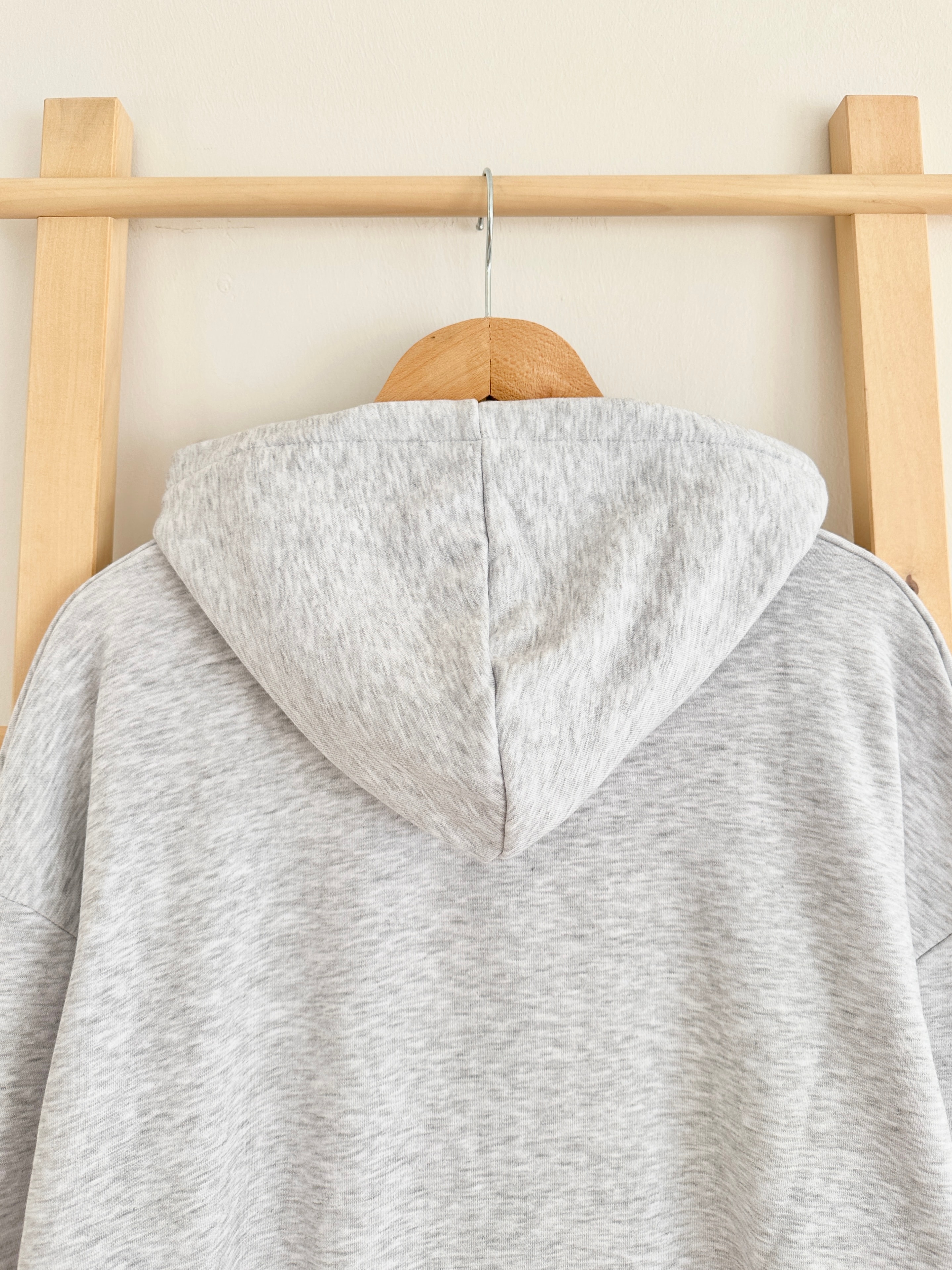Kapüşonlu Basic Sweat Hırka - Gri