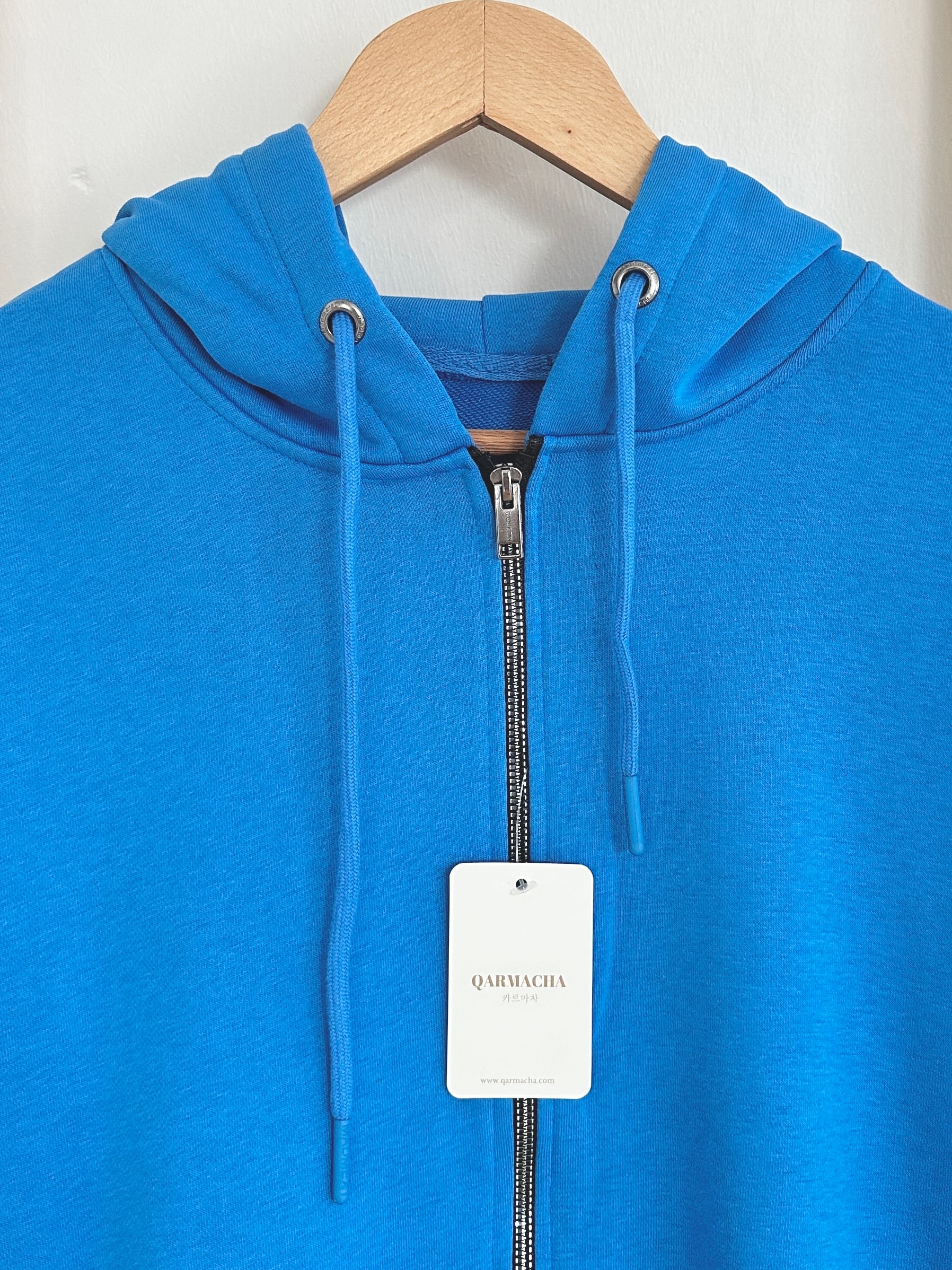 Kapüşonlu Basic Sweat Hırka - Kot Mavisi