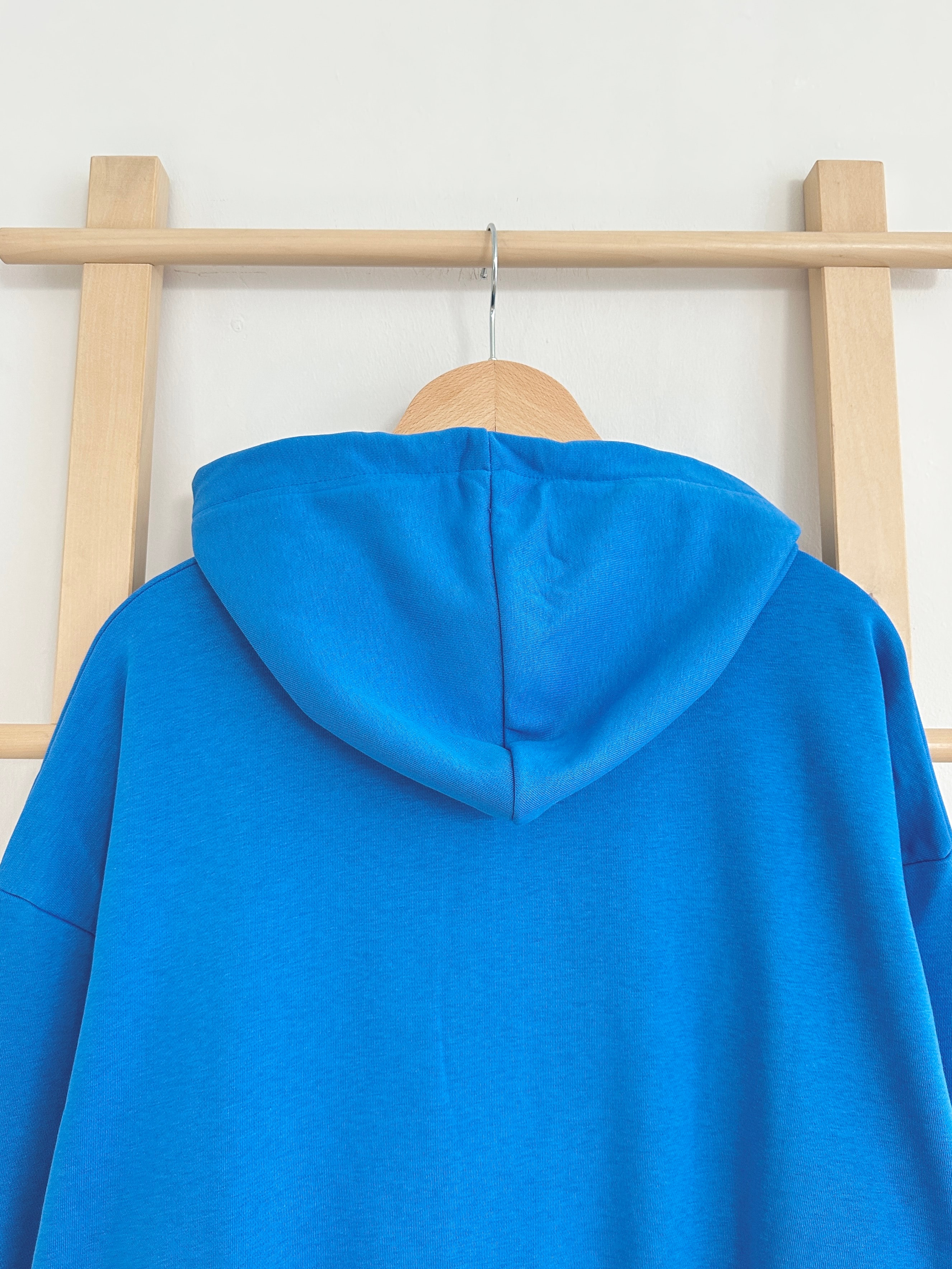 Kapüşonlu Basic Sweat Hırka - Kot Mavisi