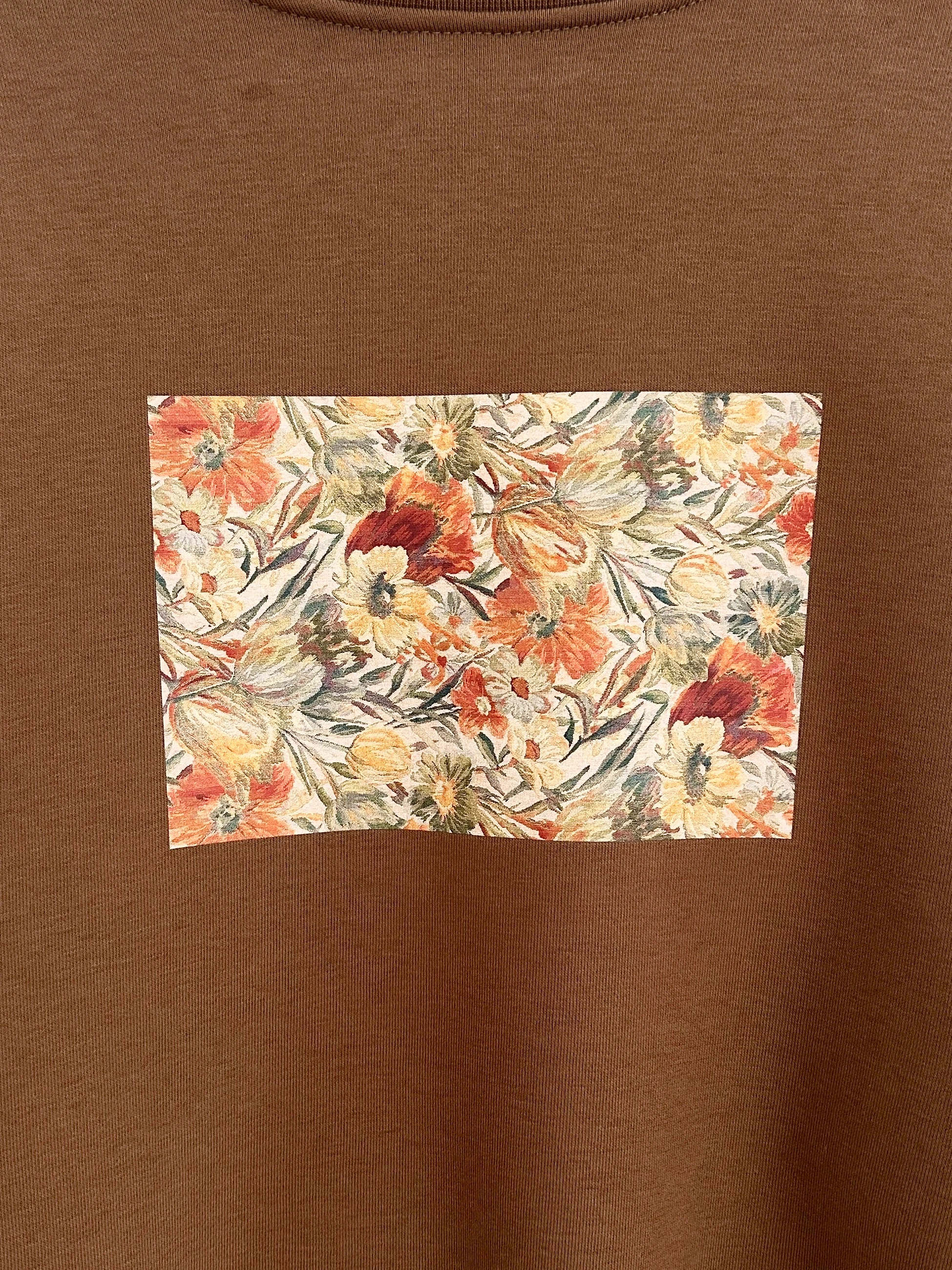 Baskılı 3 İplik Sweat - Çikolata Kahve