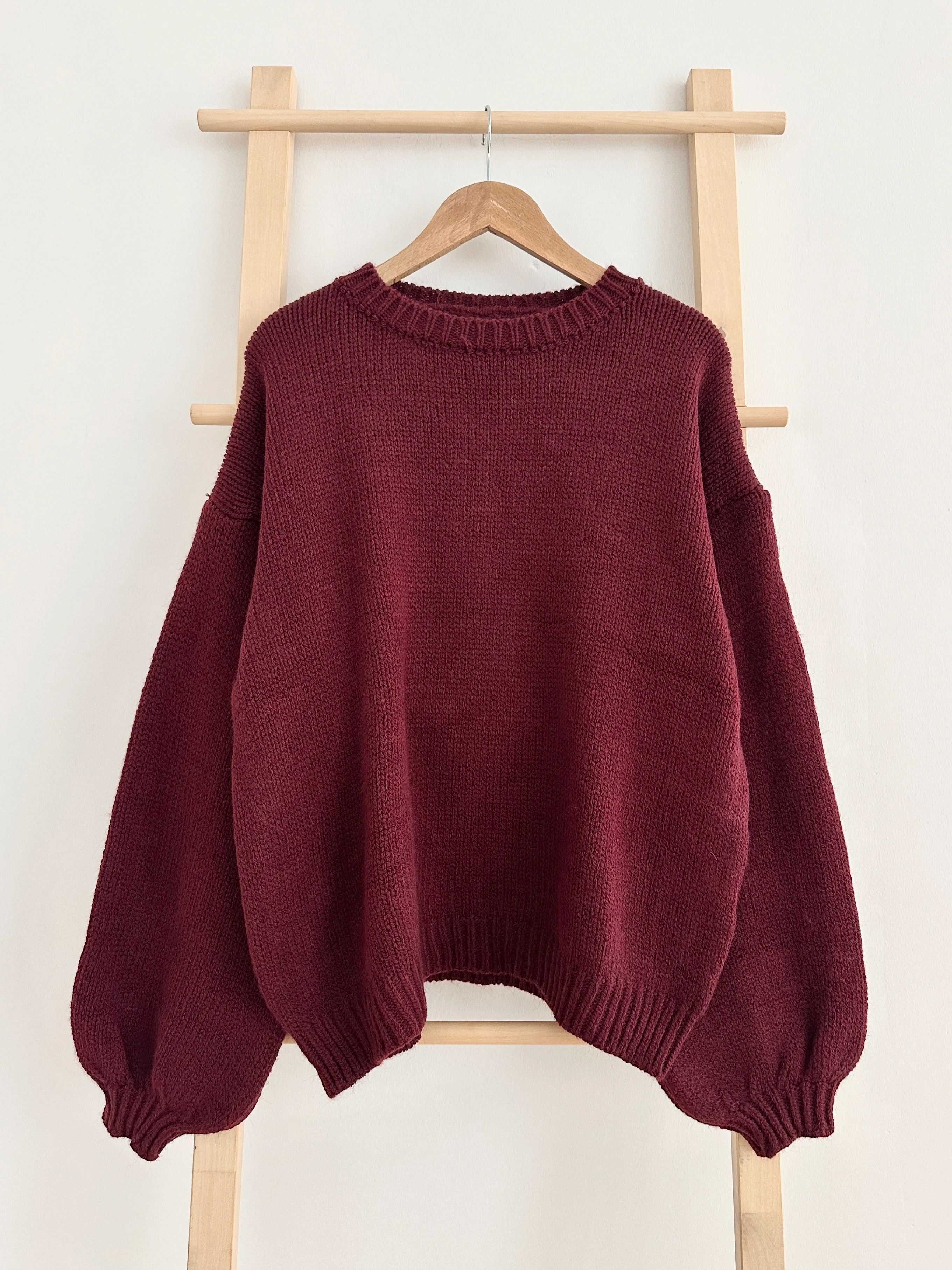 Balon Kol Oversize Kazak - Bordo