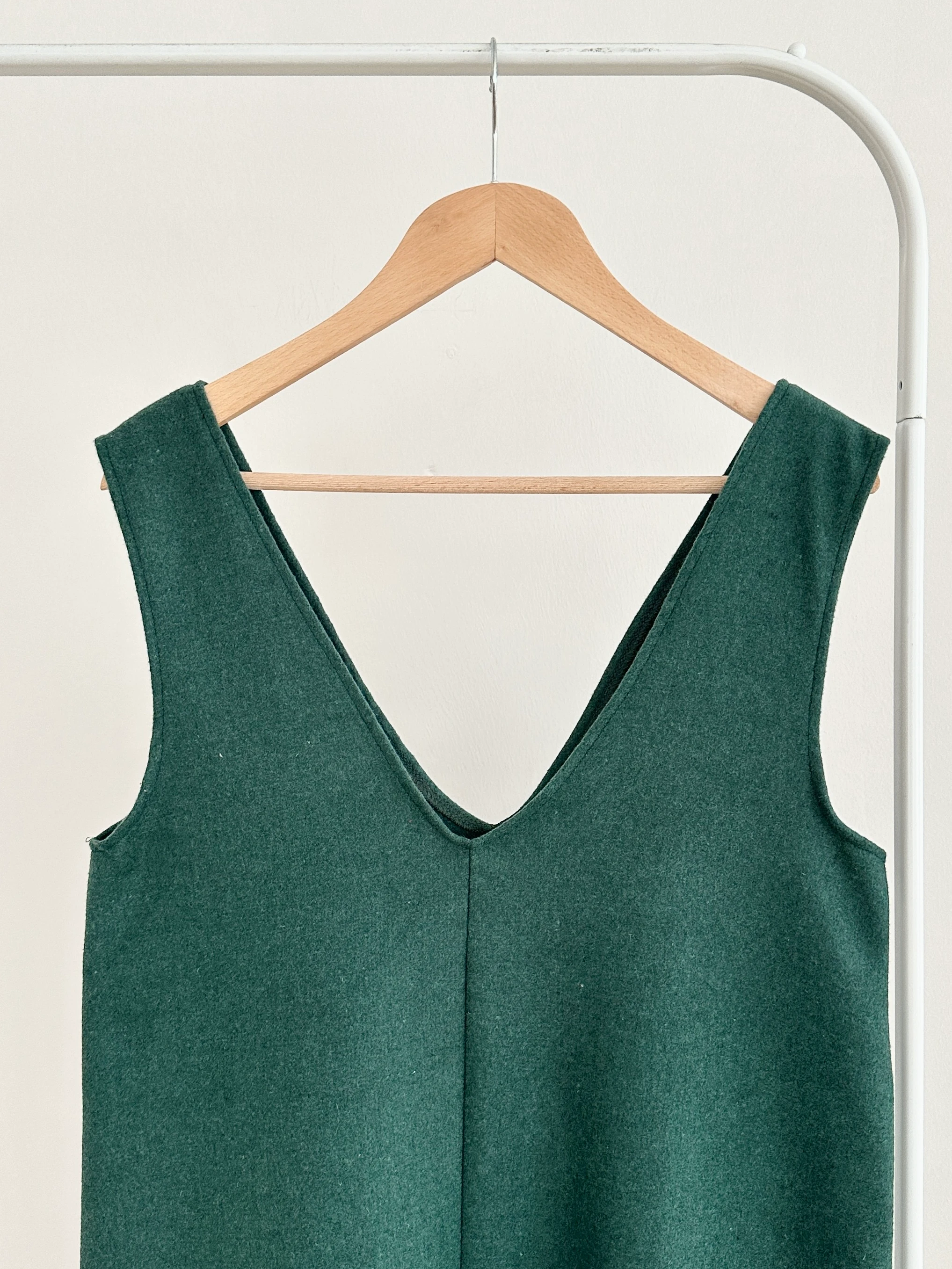 V Yaka Kaşe Jile - Zümrüt Yeşili