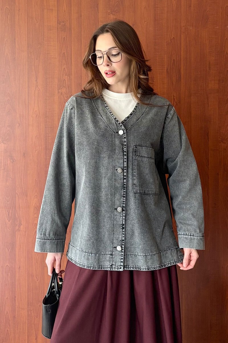 Kot 2 Cepli Ceket - Antrasit