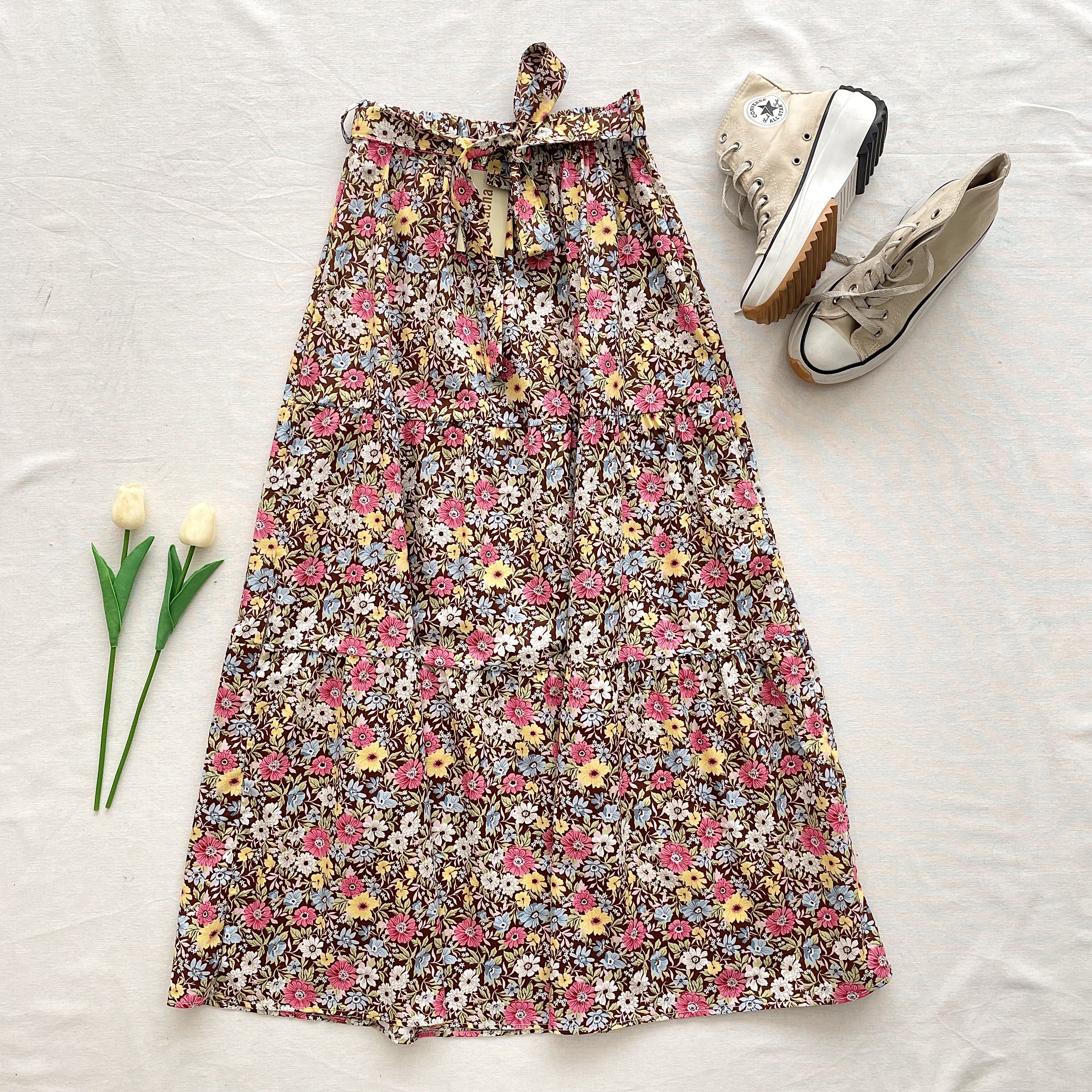 Renkli Papatya Piti Etek