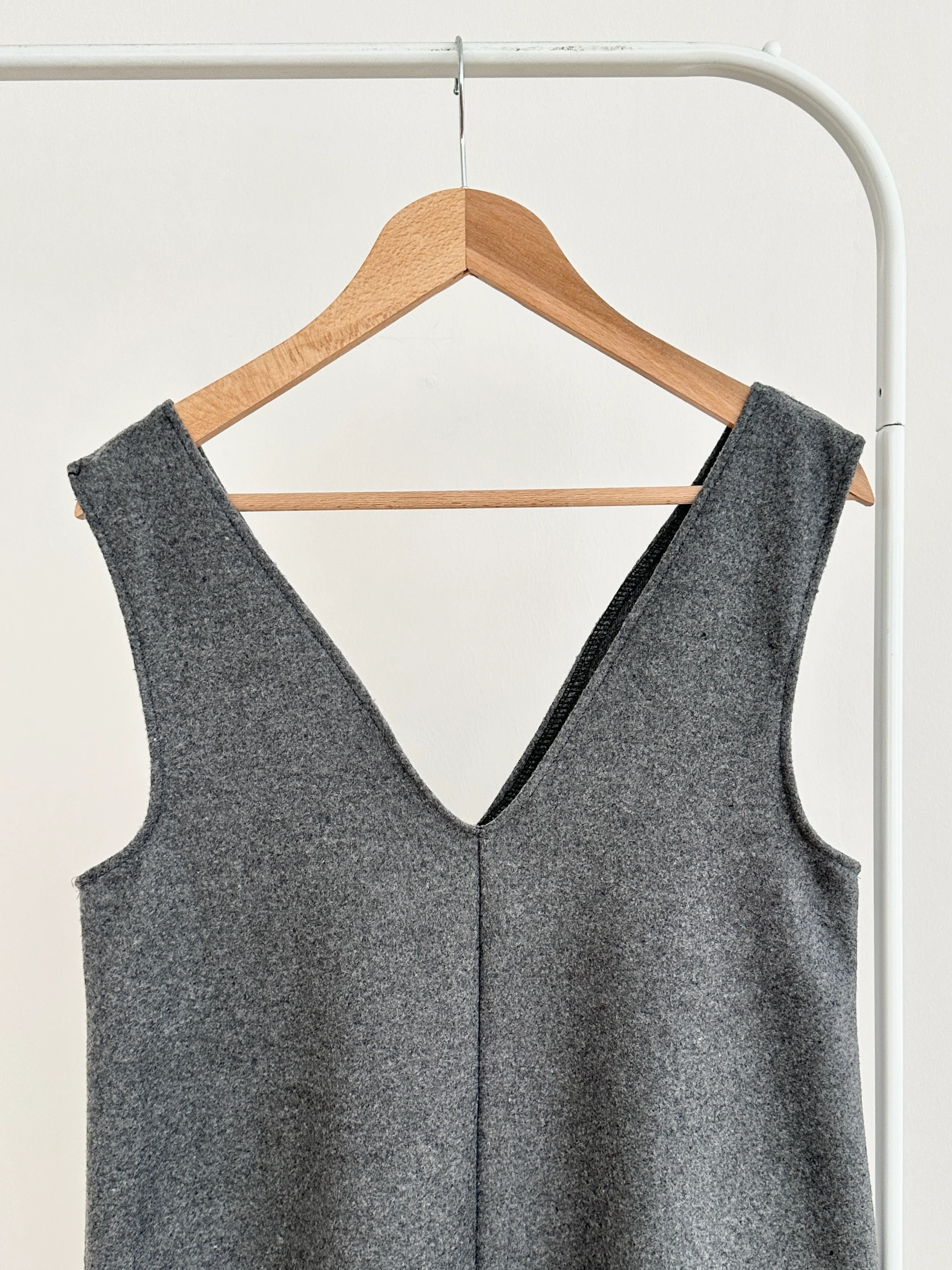 V Yaka Kaşe Jile - Antrasit