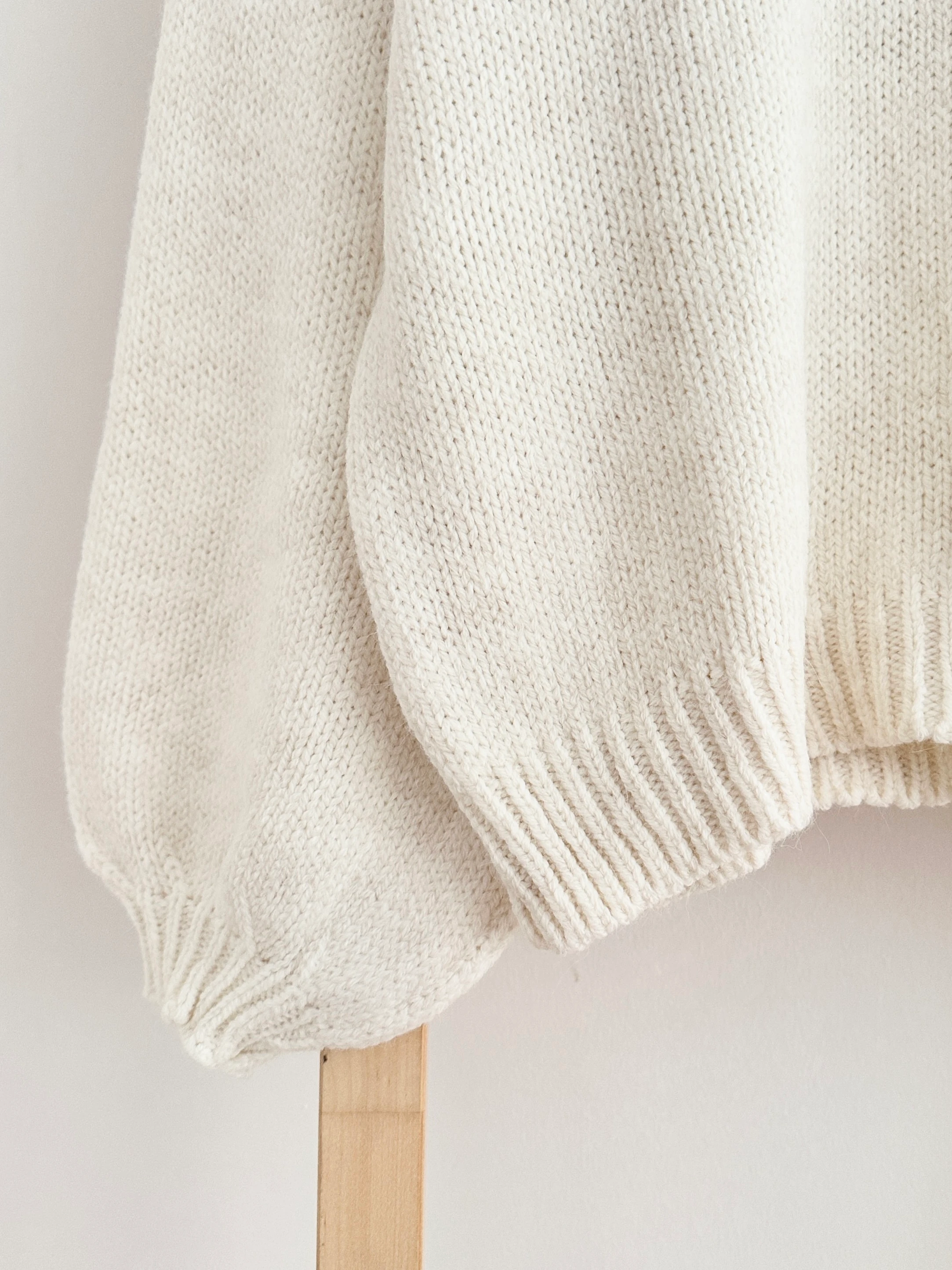 Balon Kol Oversize Kazak - Ekru