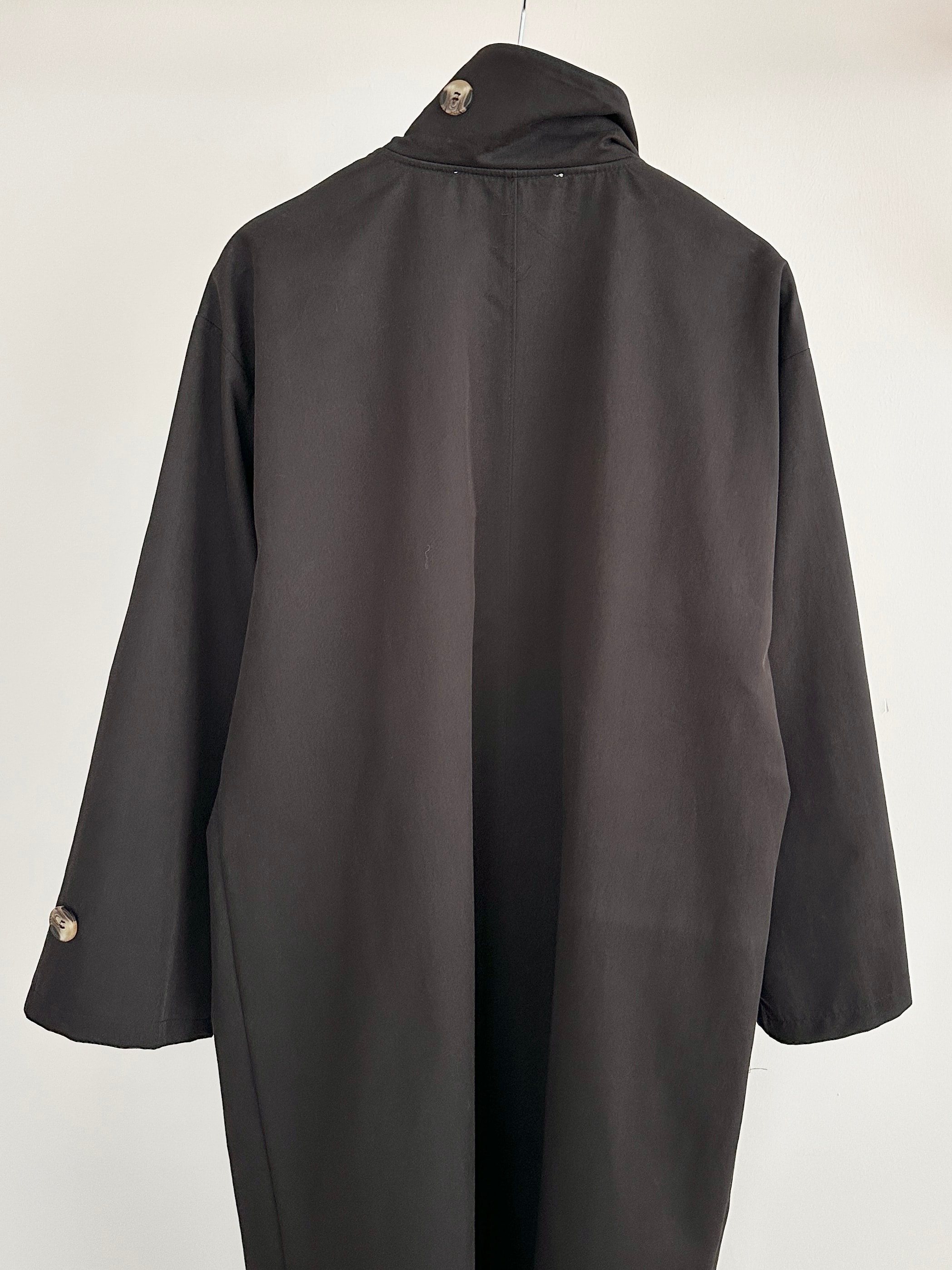 Cep Detaylı Trençkot - Siyah