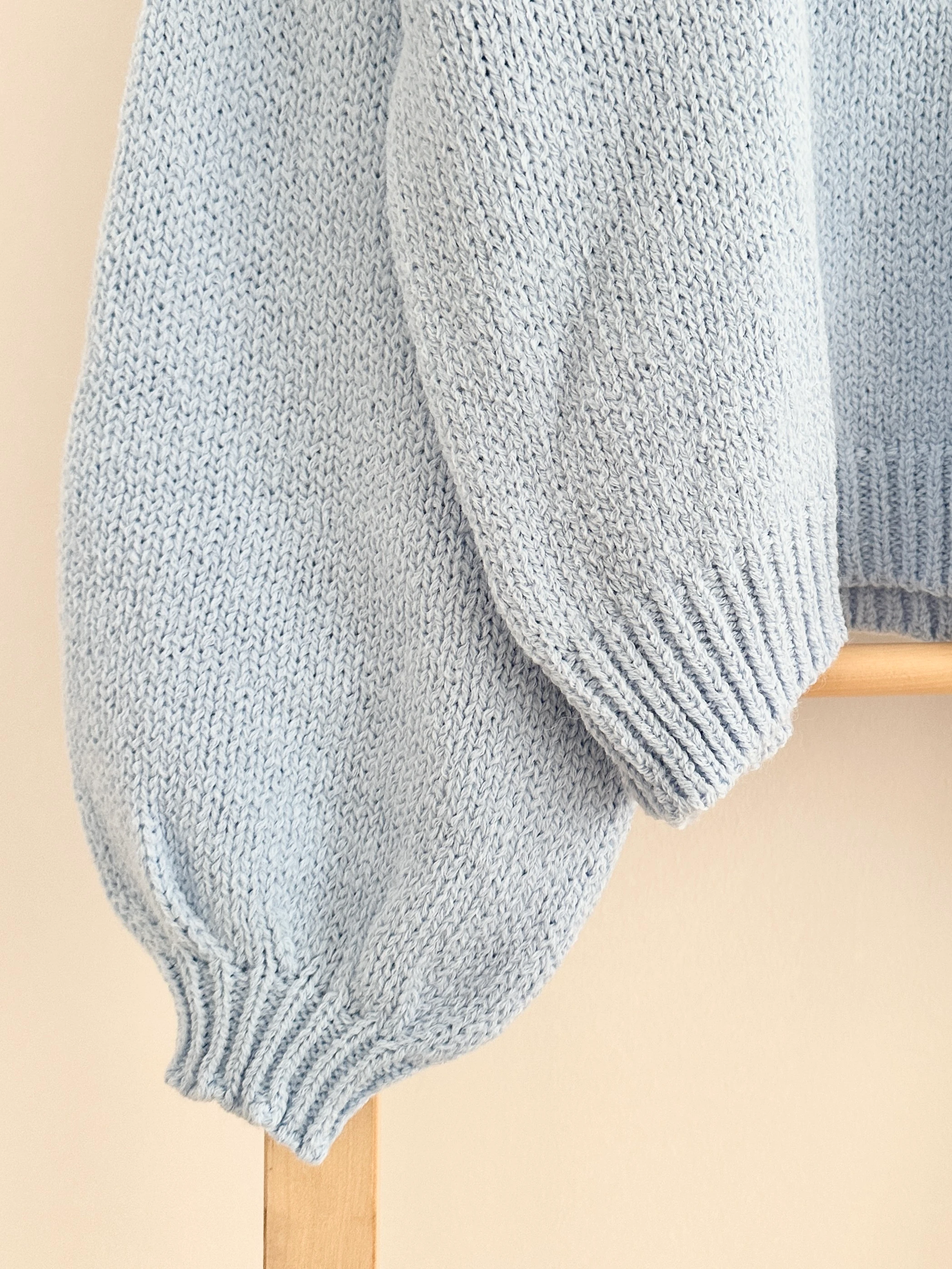 Balon Kol Oversize Kazak - Bebe Mavisi