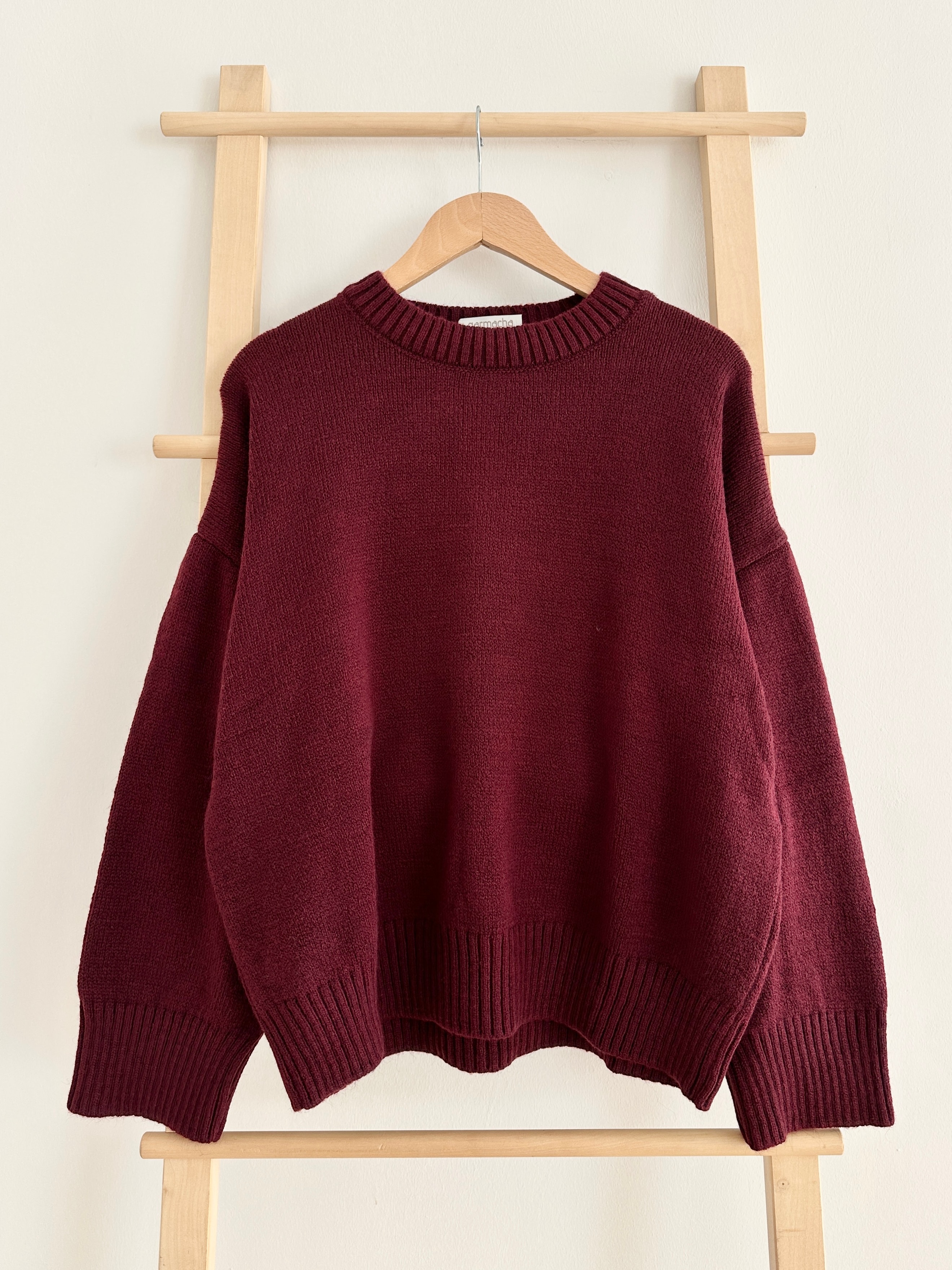 Bisiklet Yaka Fitilli Kazak - Bordo