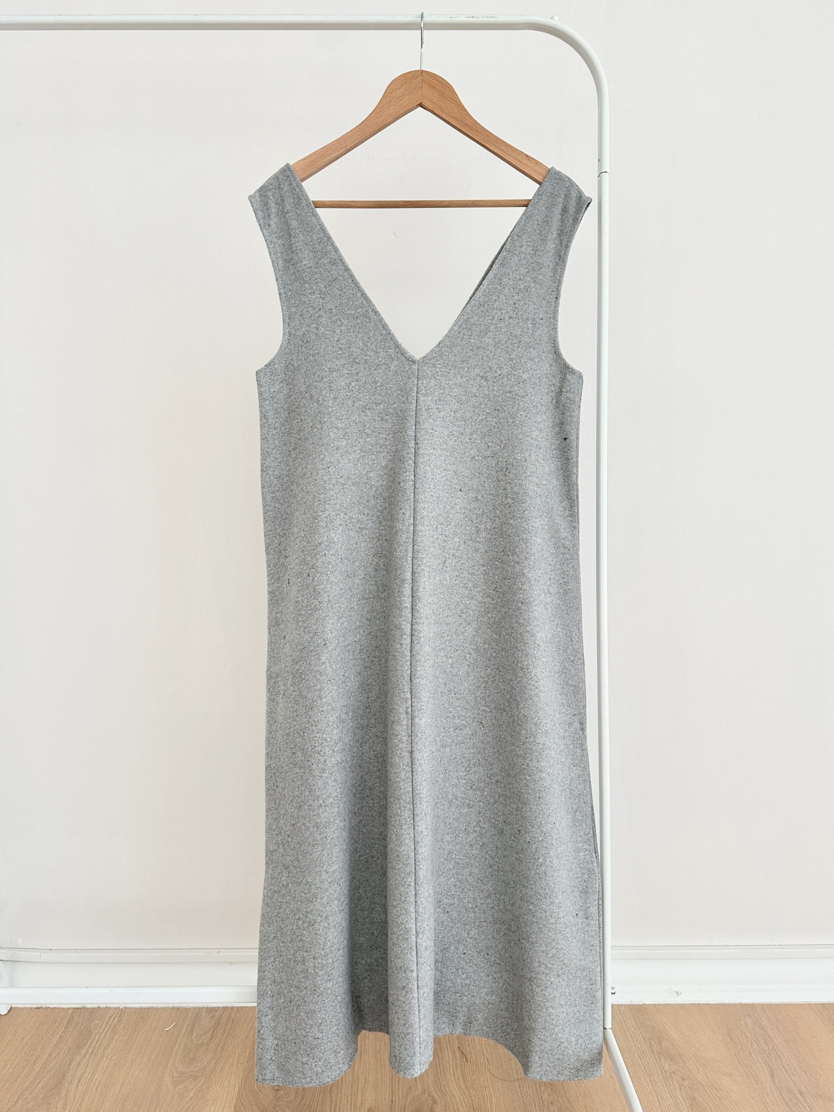 V Yaka Kaşe Jile - Gri