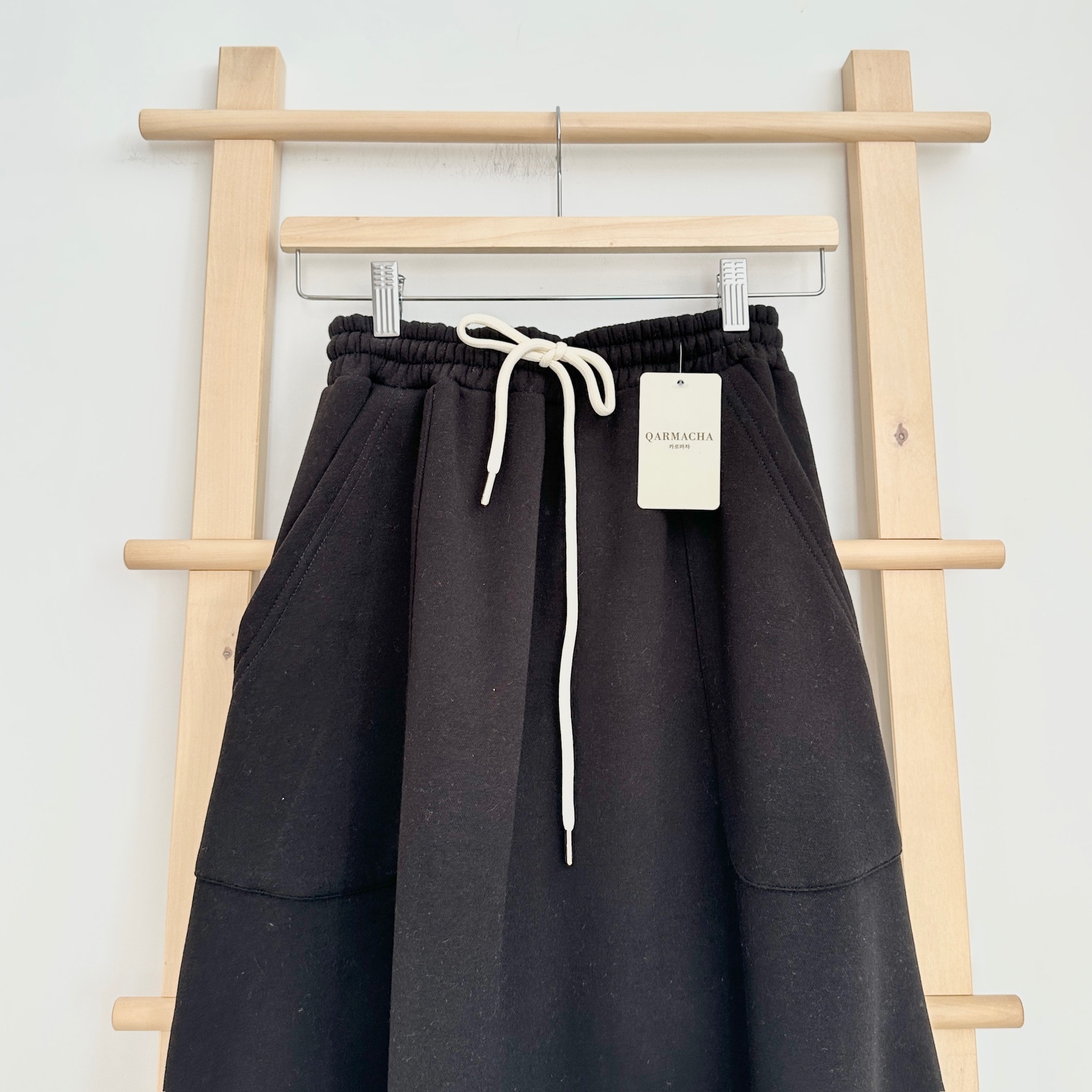 3 İPLİK ŞARDONLU SWEAT ETEK - Siyah