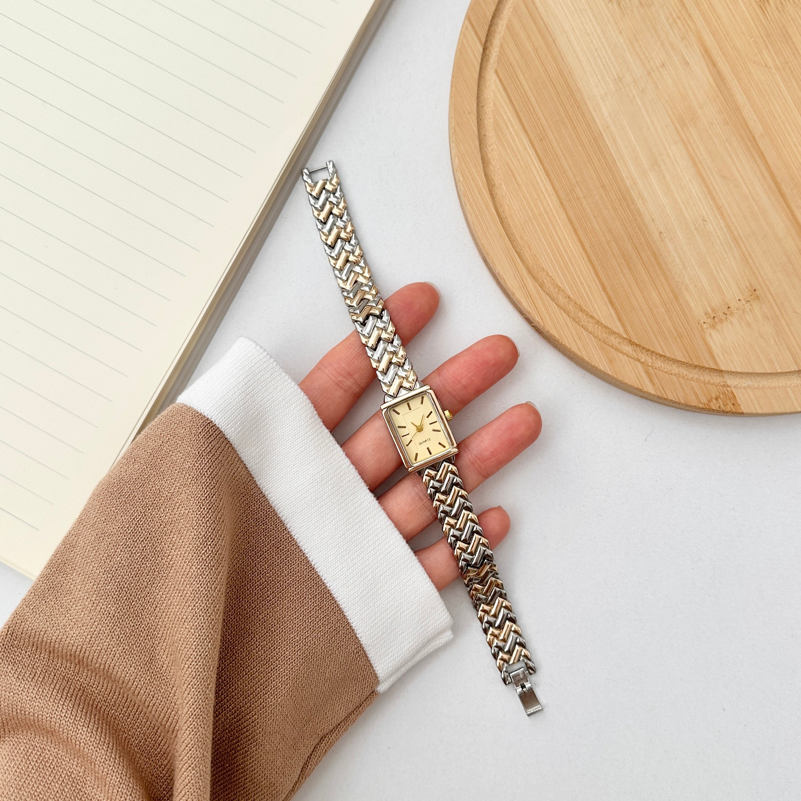Deluxe Model Saat - Gold Gümüş
