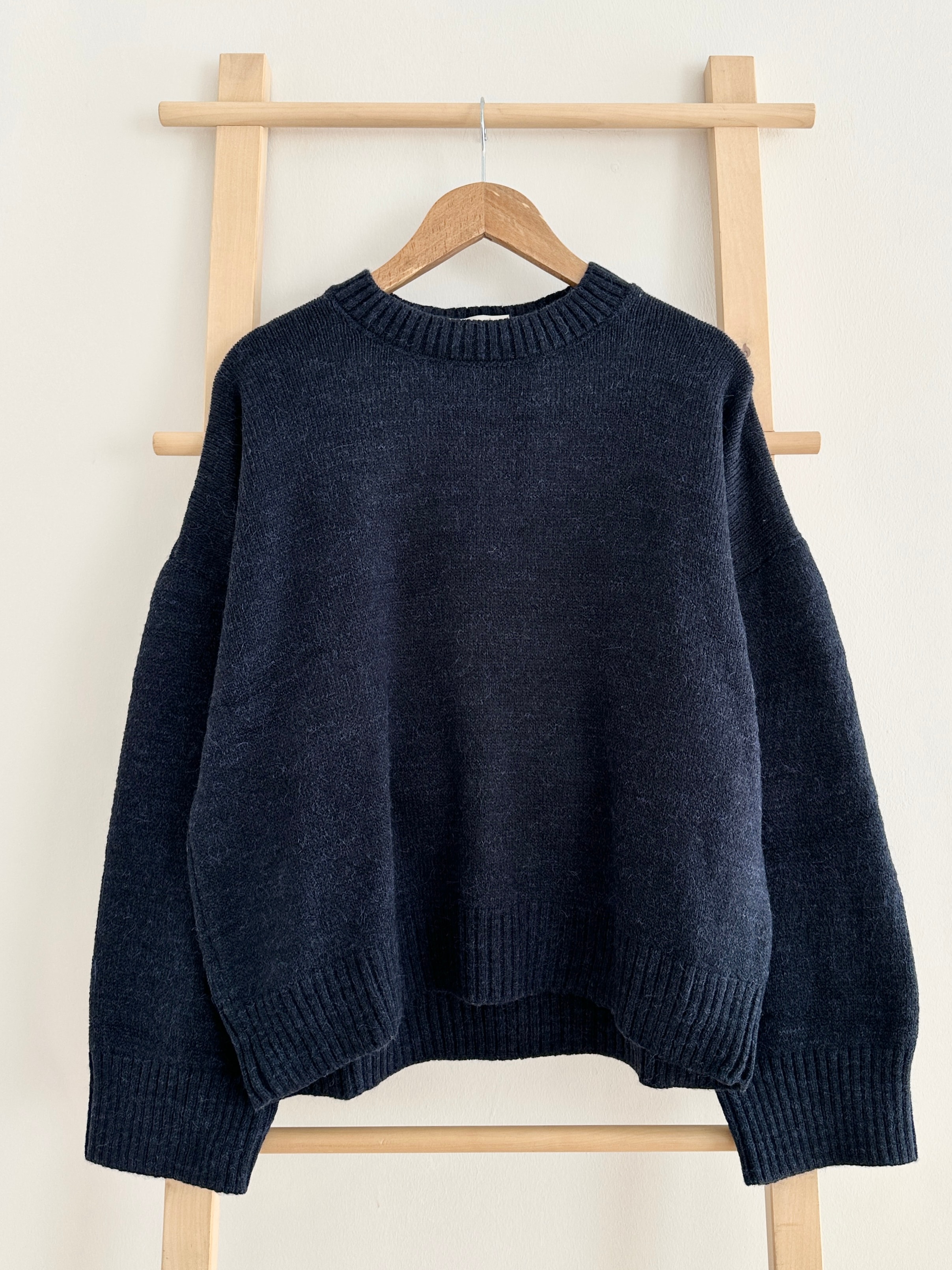 Bisiklet Yaka Fitilli Kazak - Lacivert