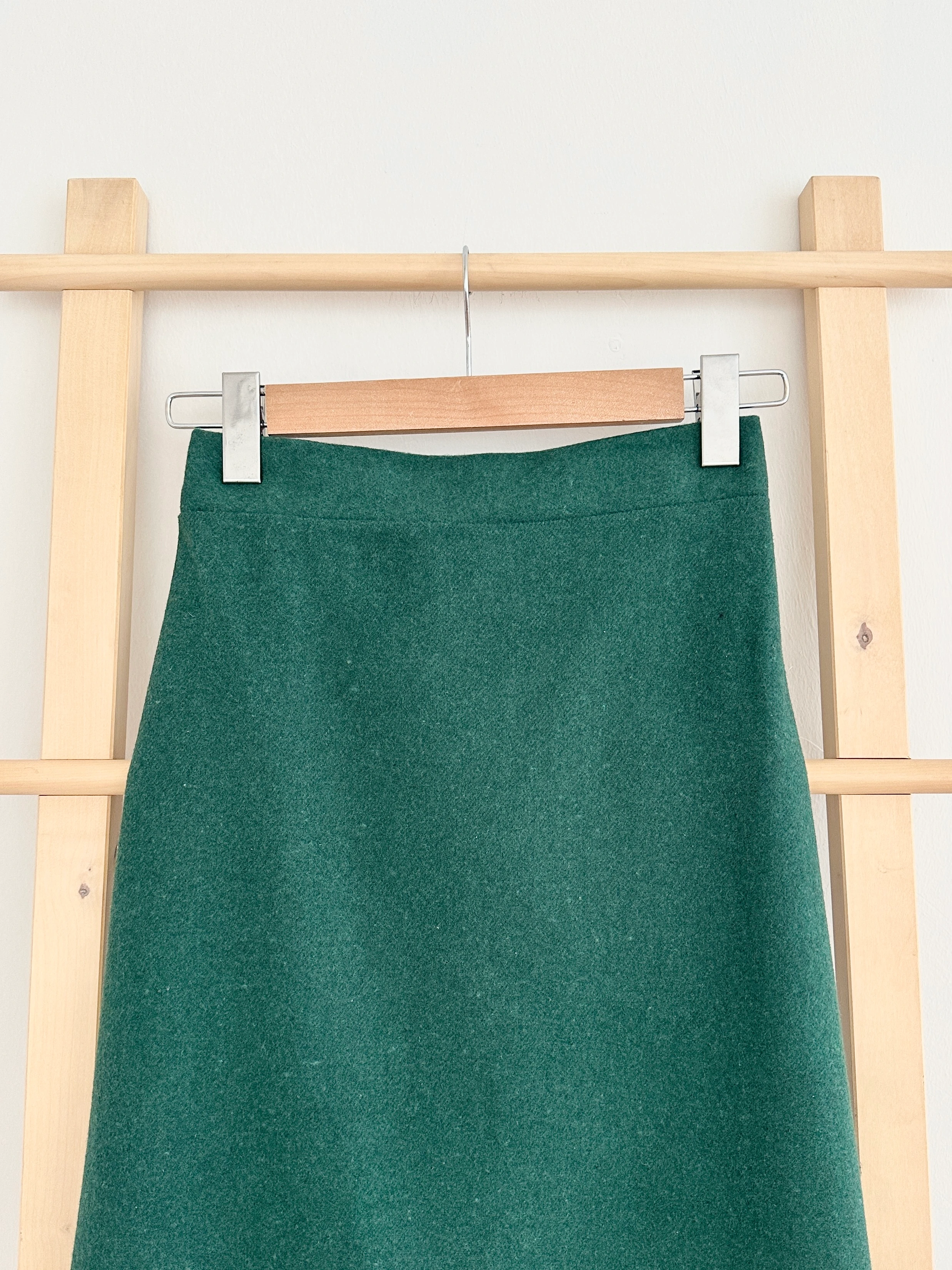 Kaşe Kalem Etek - Zümrüt Yeşili