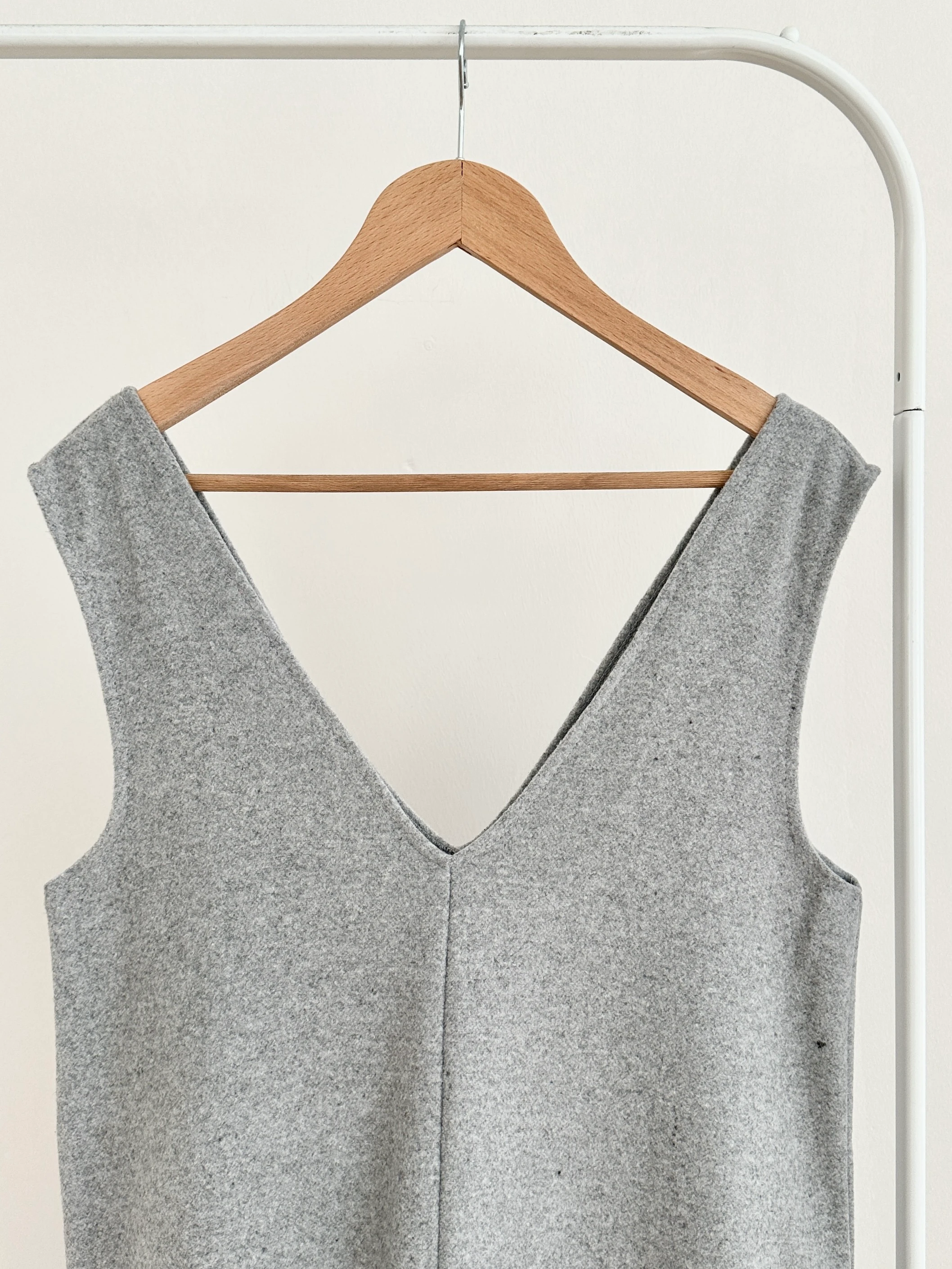 V Yaka Kaşe Jile - Gri