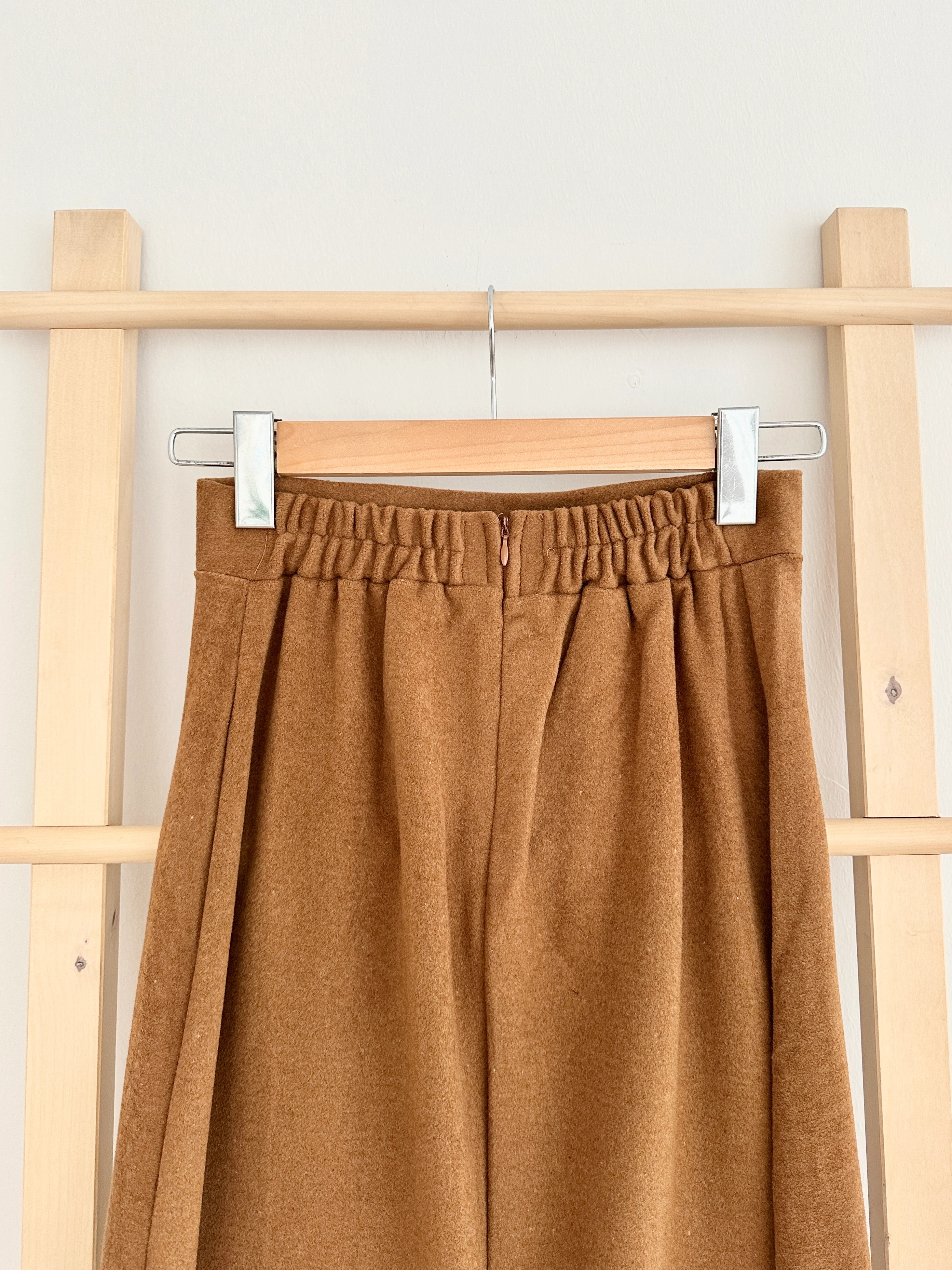 Kaşe Kalem Etek - Taba