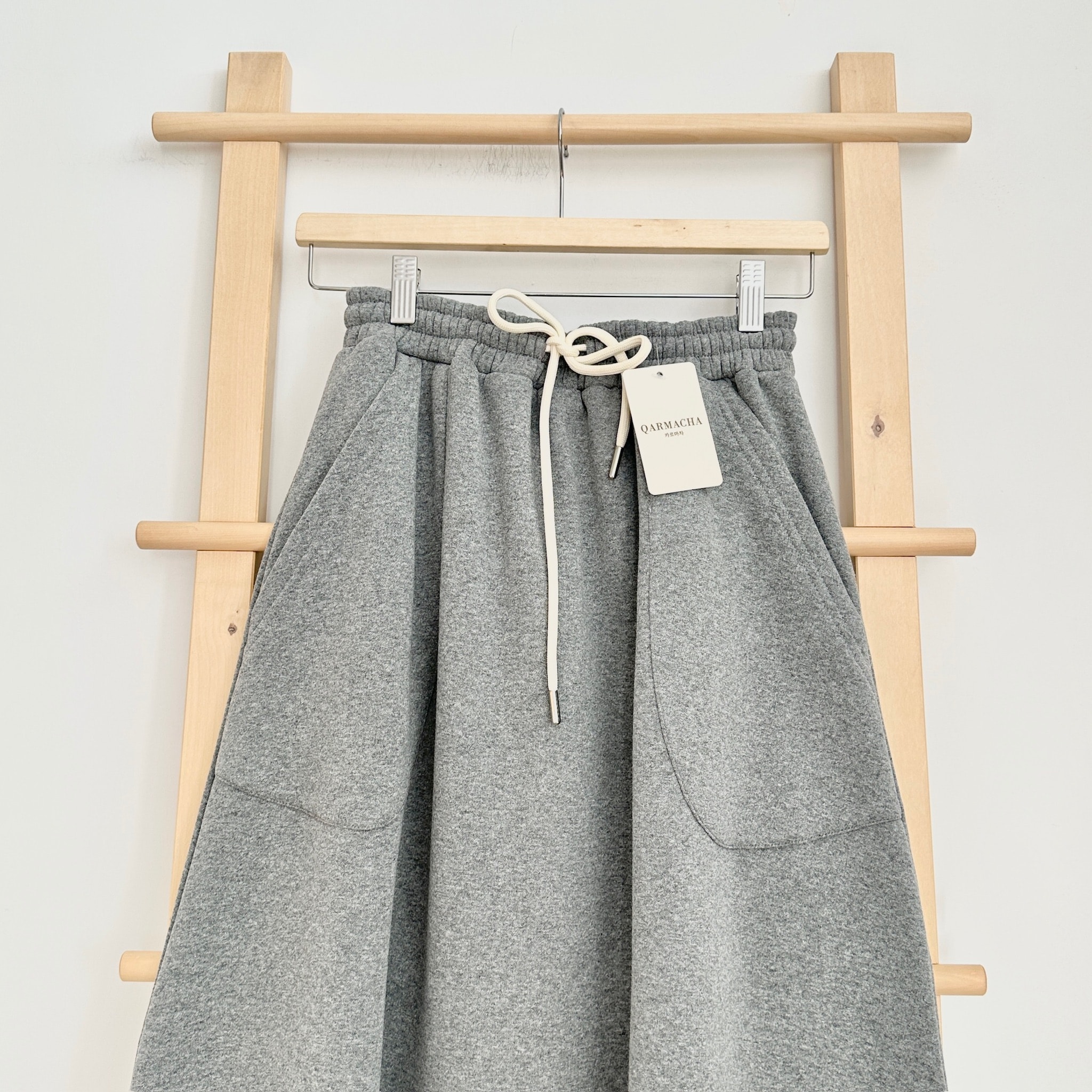 3 İPLİK ŞARDONLU SWEAT ETEK - Açık Gri