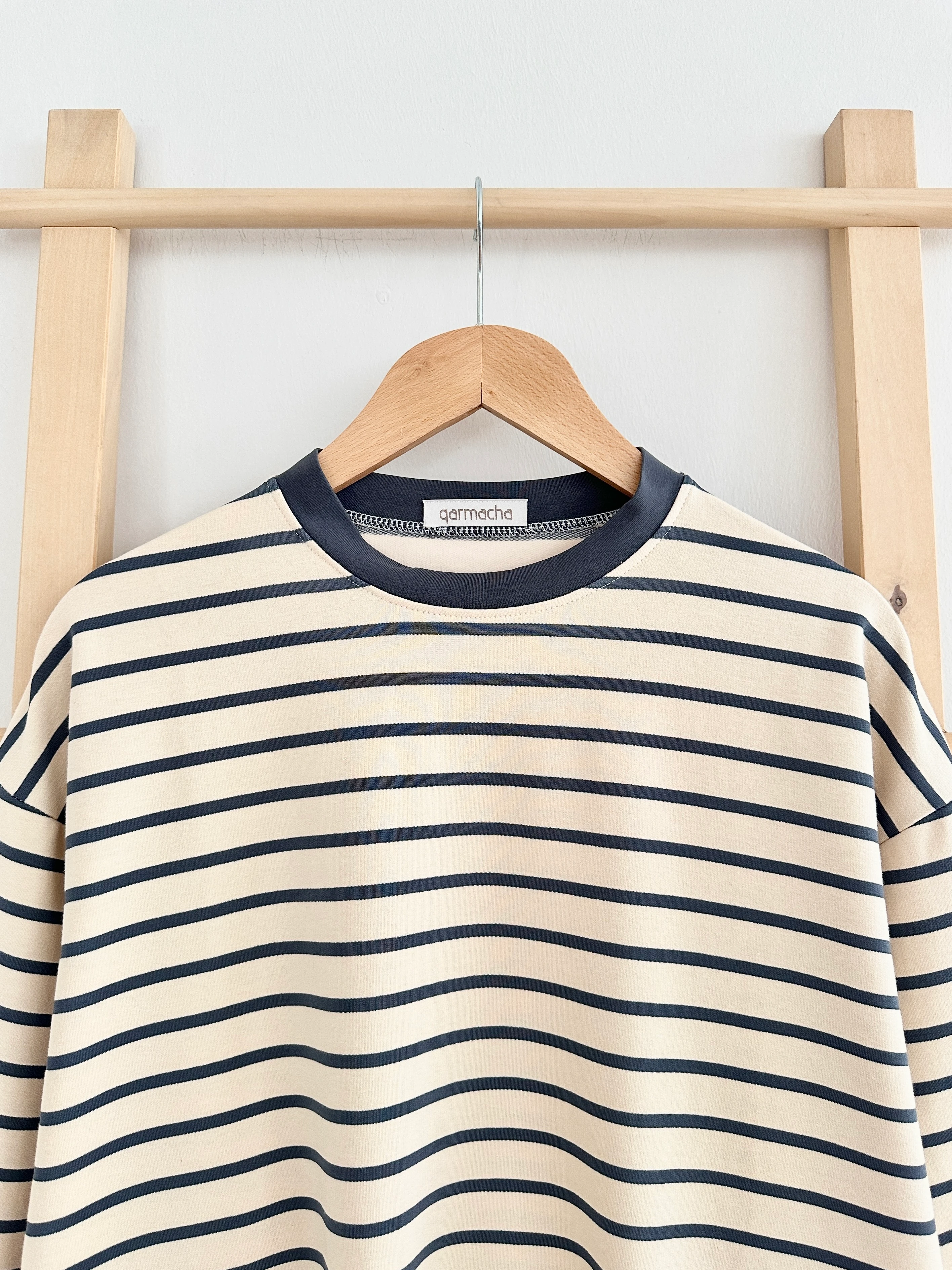 Çizgili Body - Lacivert