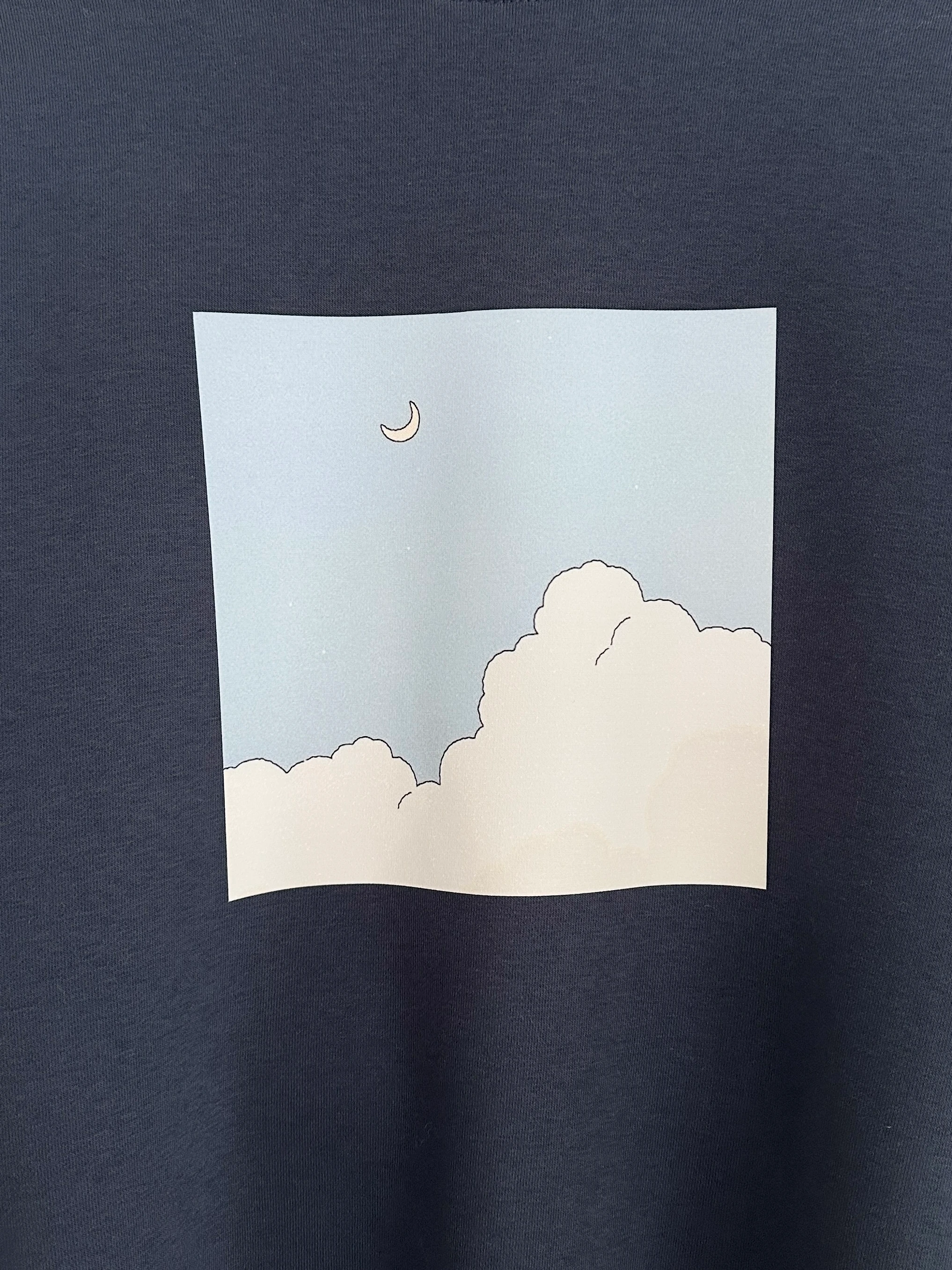 Baskılı 3 İplik Sweat - Lacivert