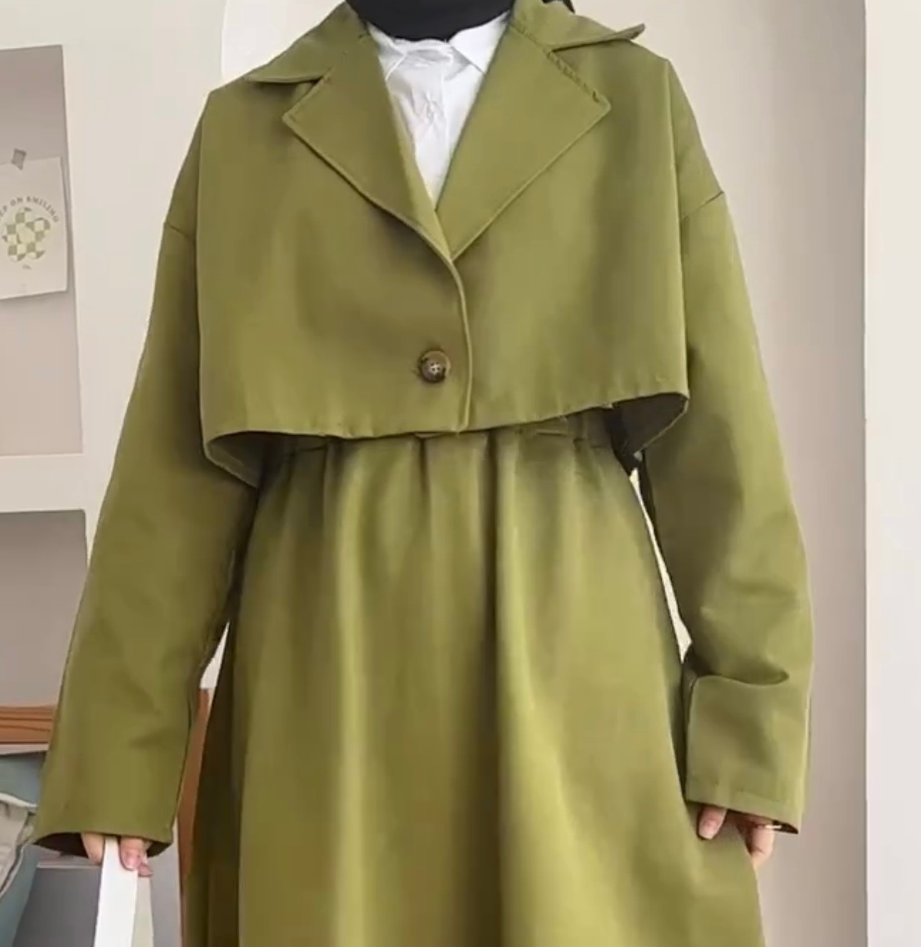 Mini Ceketli Keten Takım - Fıstık Yeşili