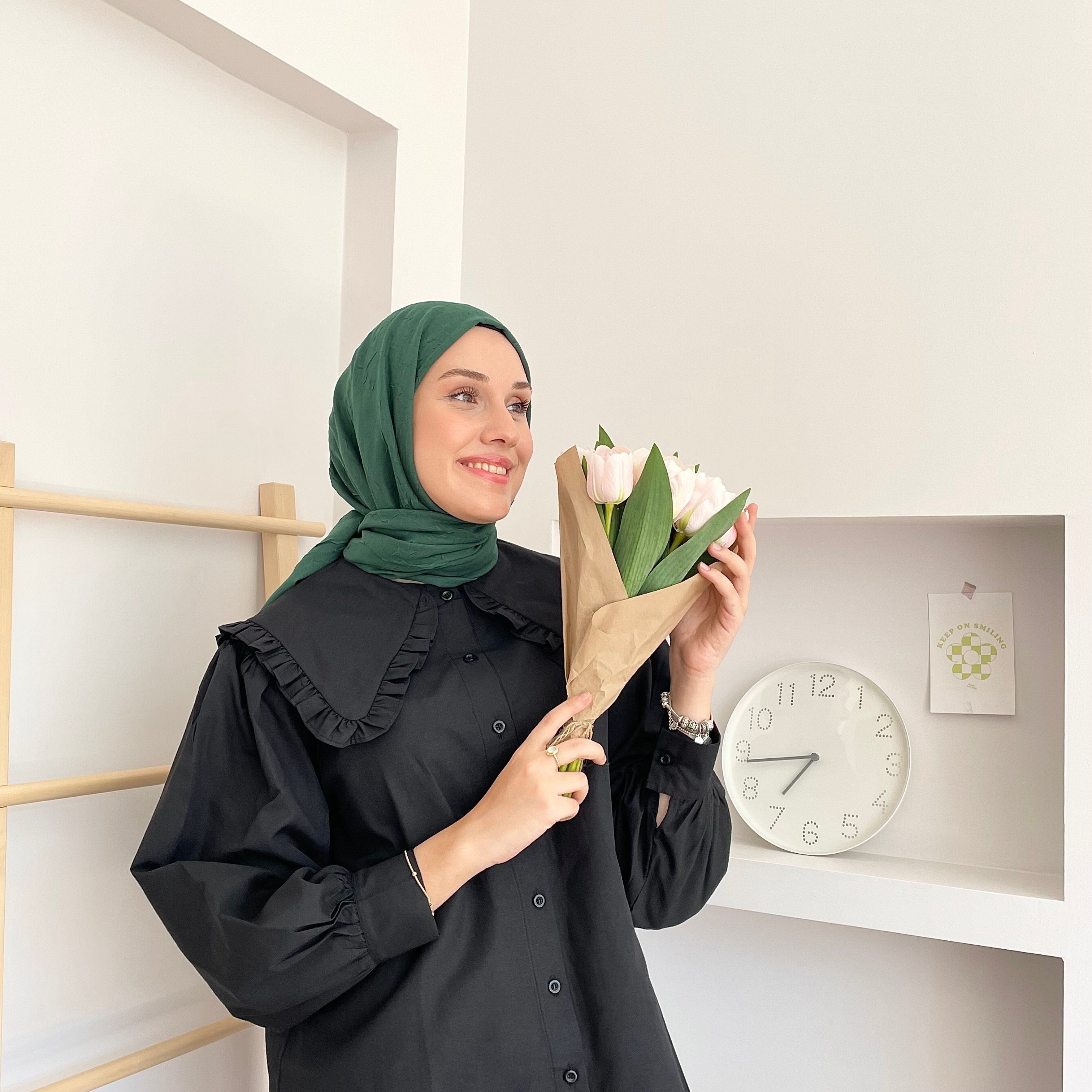 Bambu Şal - Zümrüt Yeşili