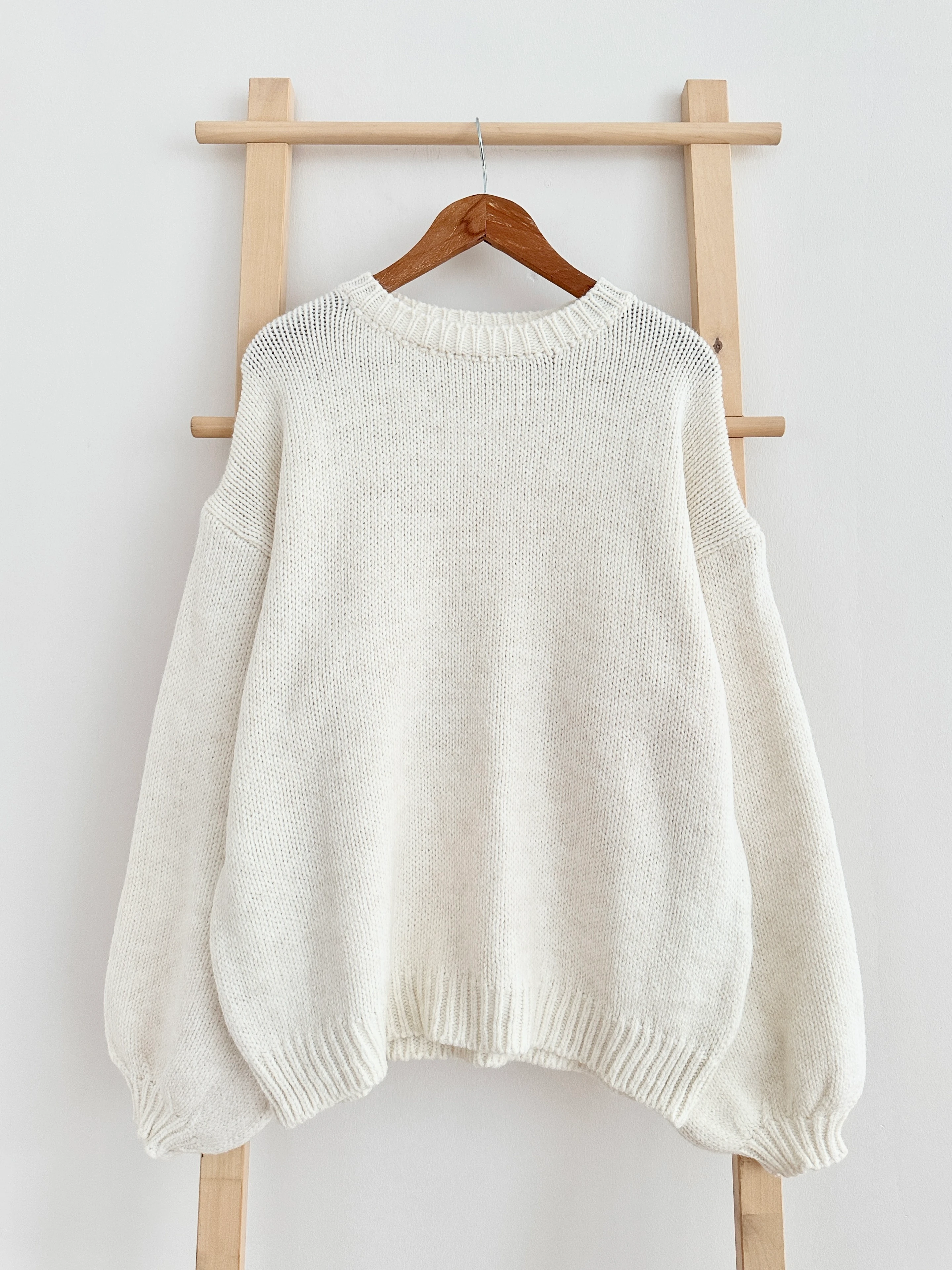 Balon Kol Oversize Kazak - Ekru