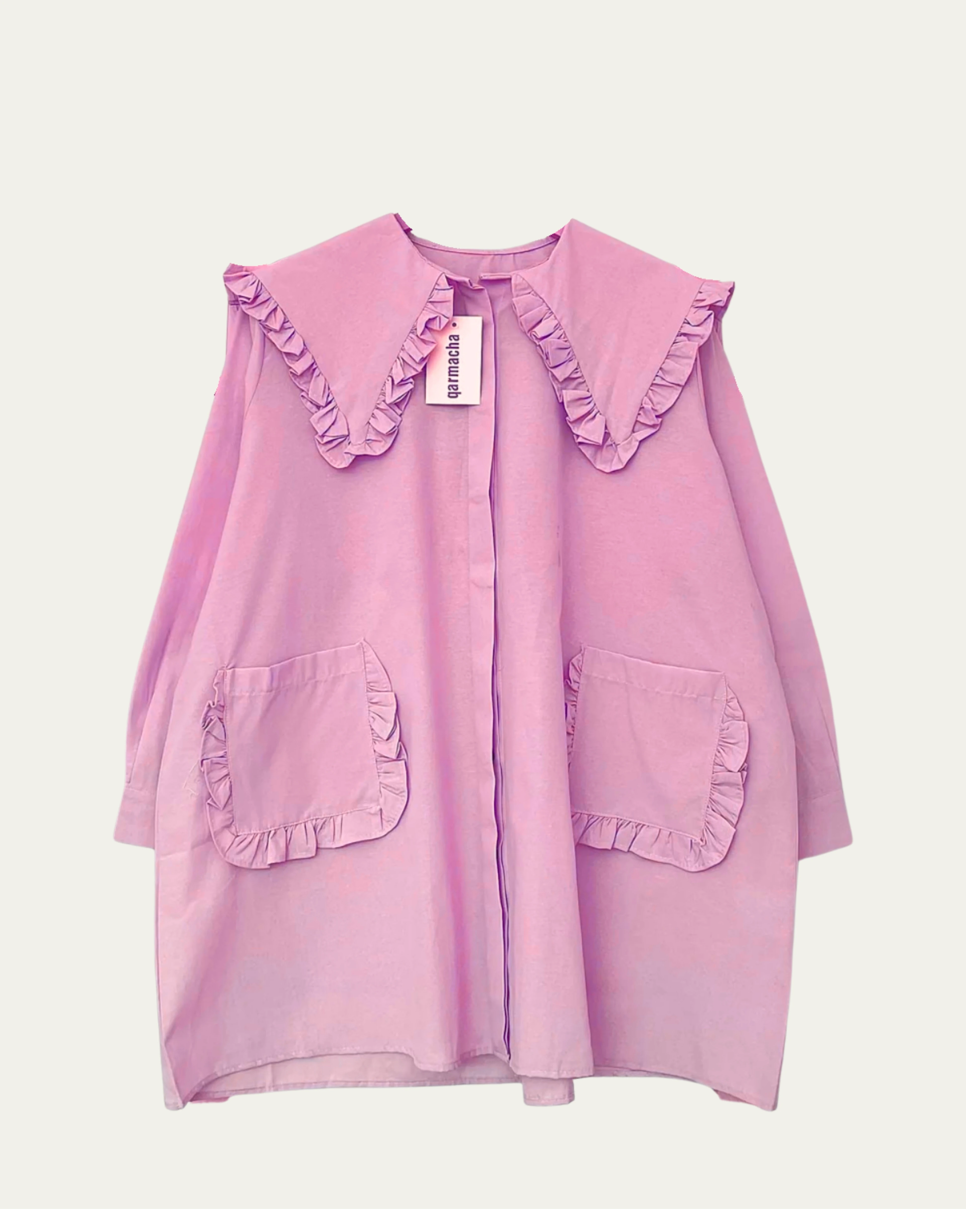 Fırfır Cepli Yakalı Gömlek