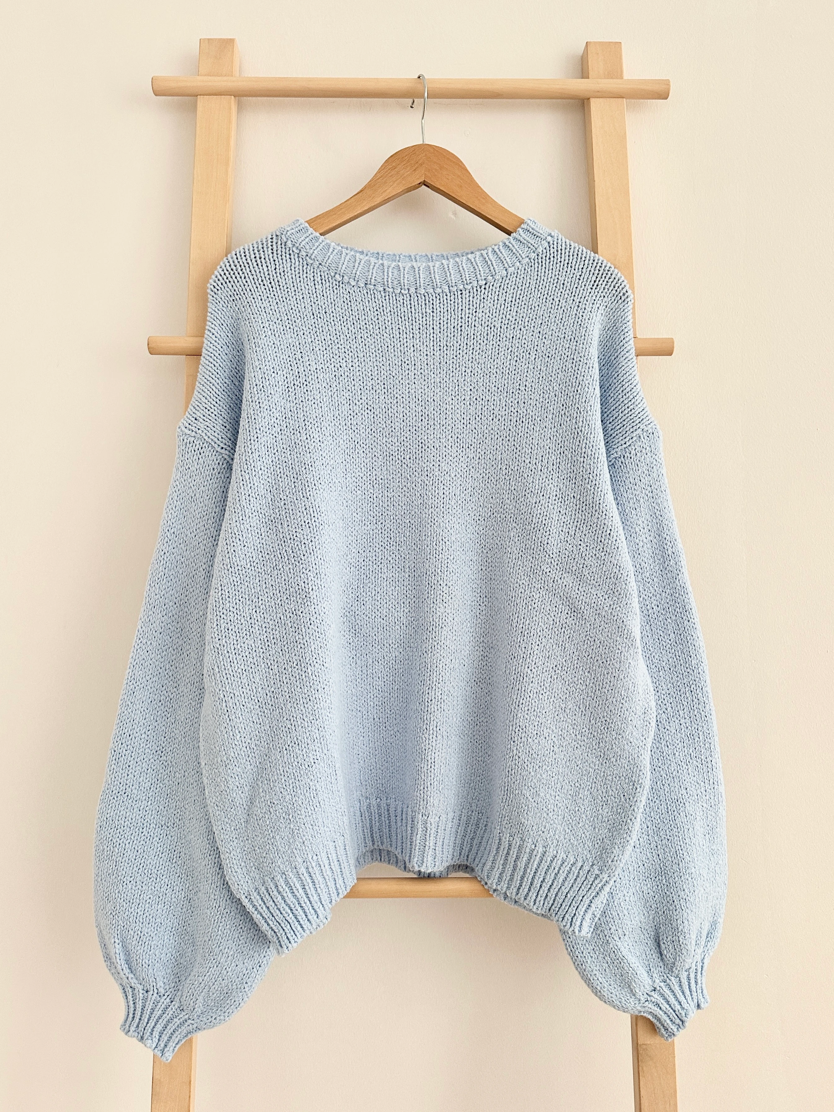 Balon Kol Oversize Kazak - Bebe Mavisi