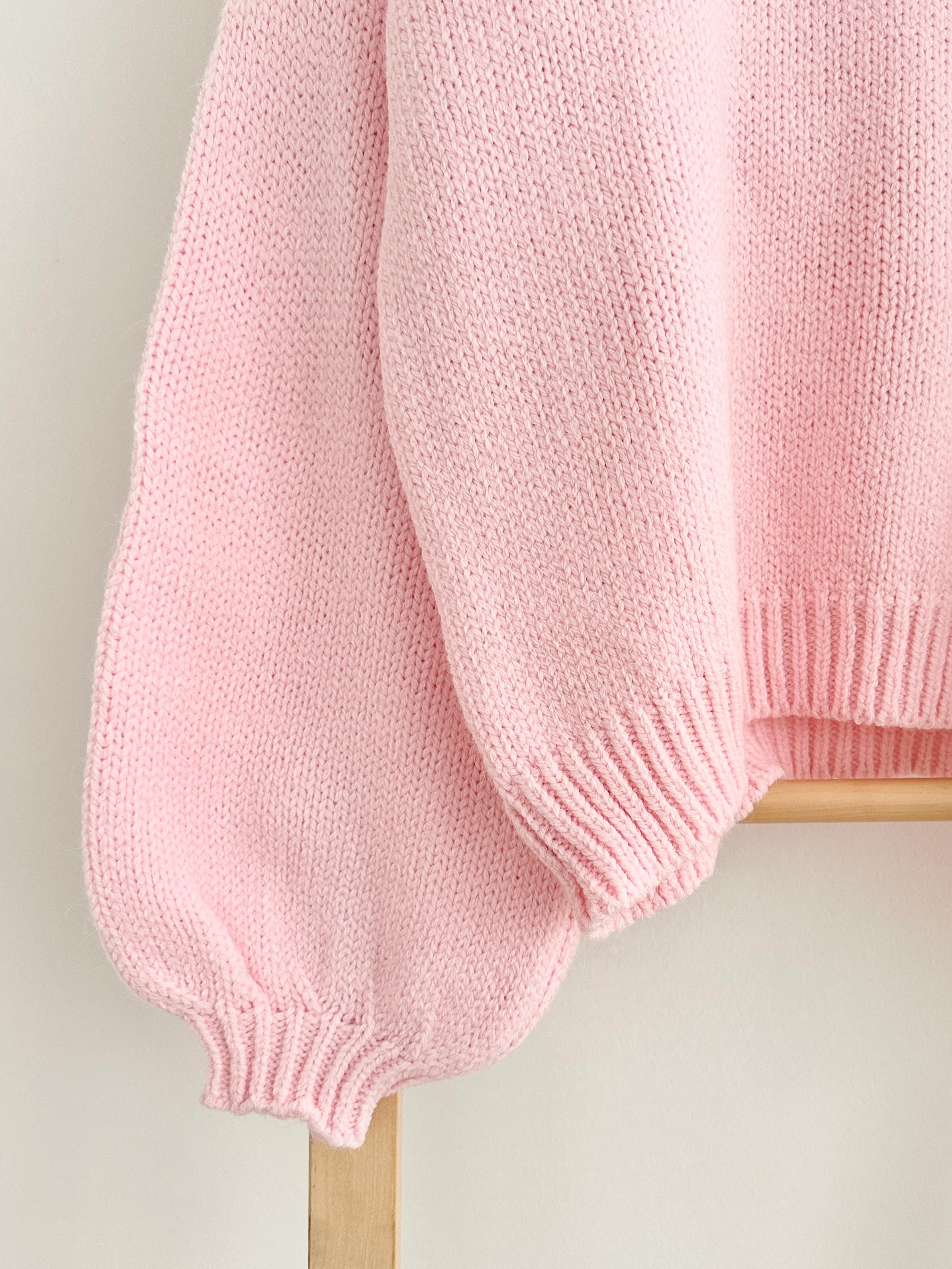 Balon Kol Oversize Kazak - Toz Pembe