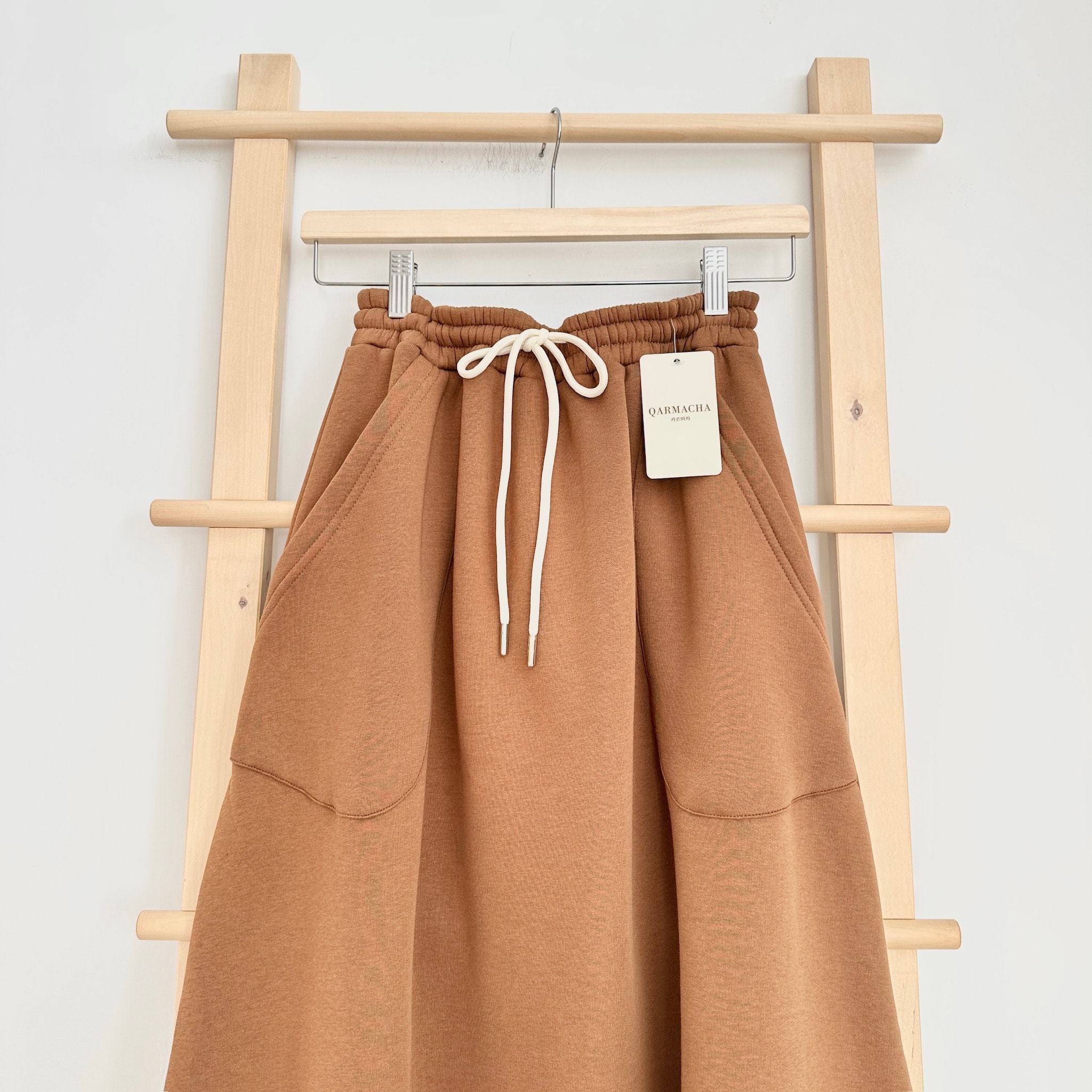 3 İPLİK ŞARDONLU SWEAT ETEK - Taba