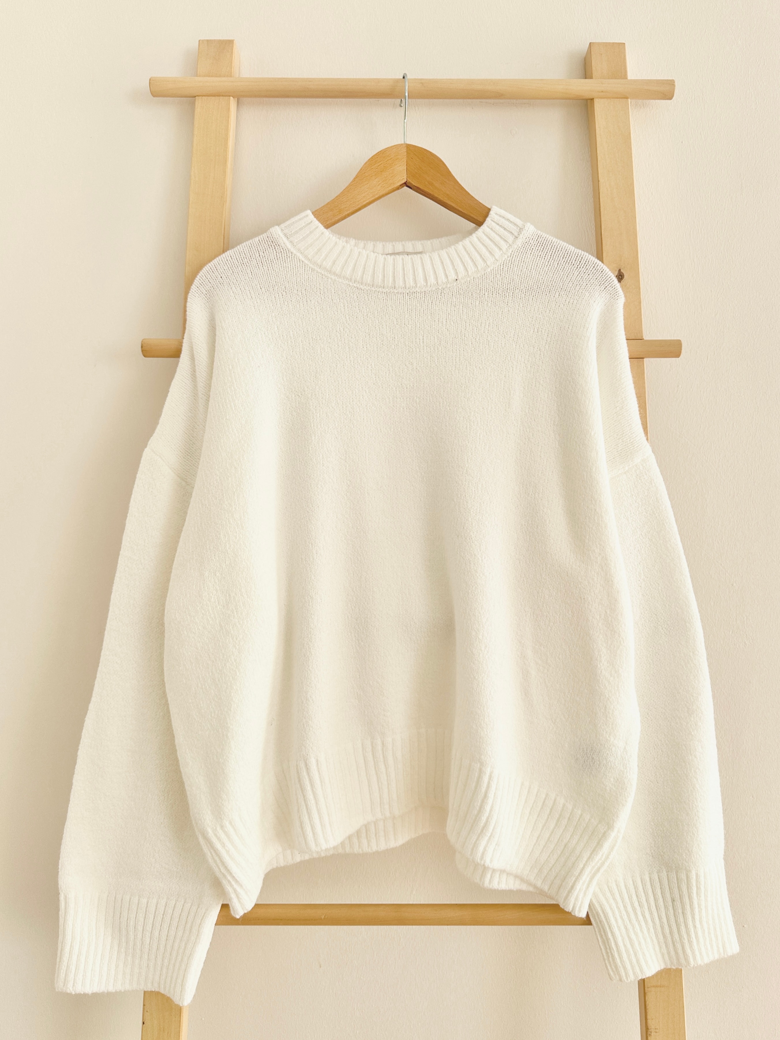 Bisiklet Yaka Fitilli Kazak - Ekru