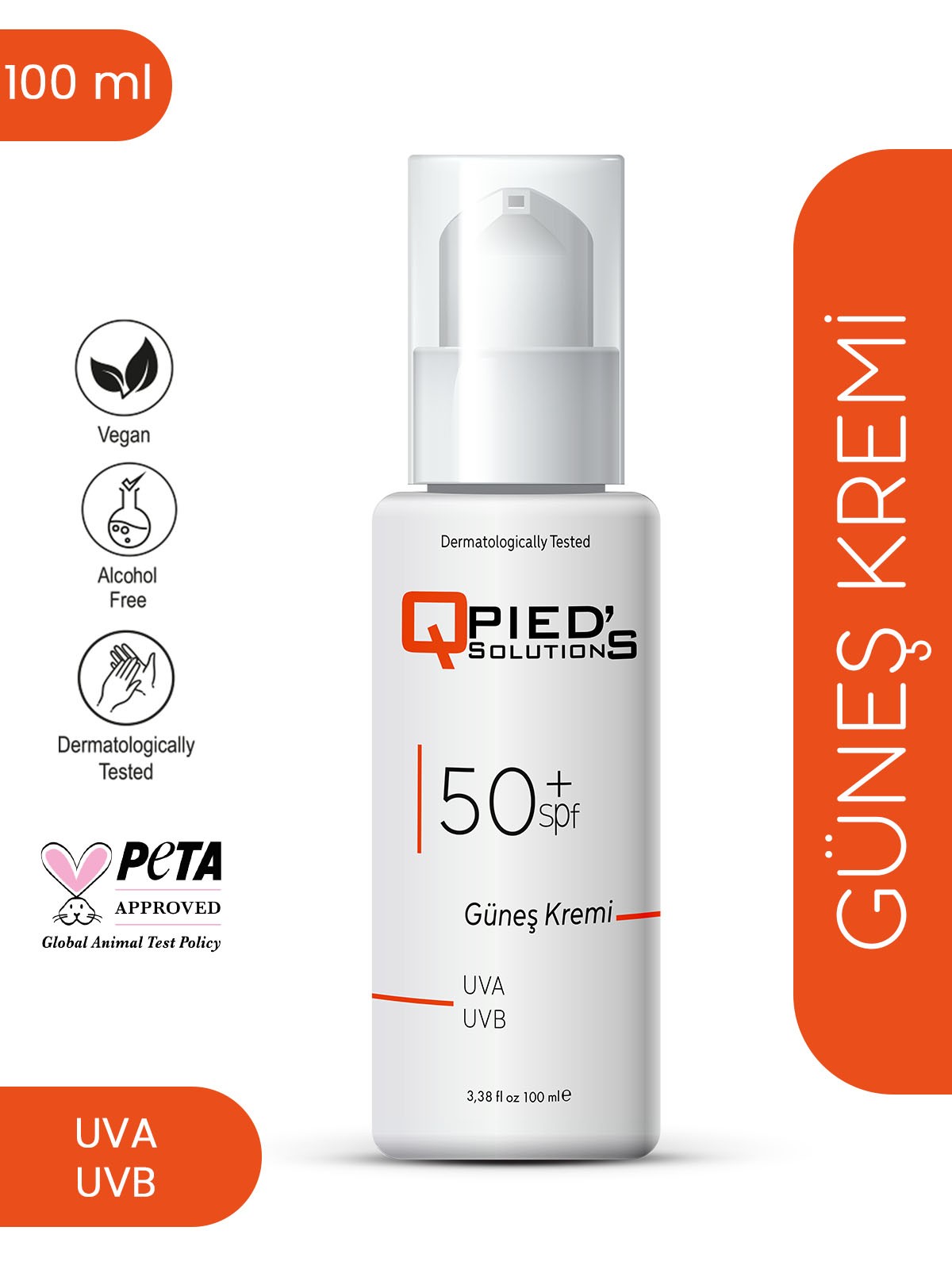 Qpied's Solutions 50+ Spf Güneş Kremi 100 ml