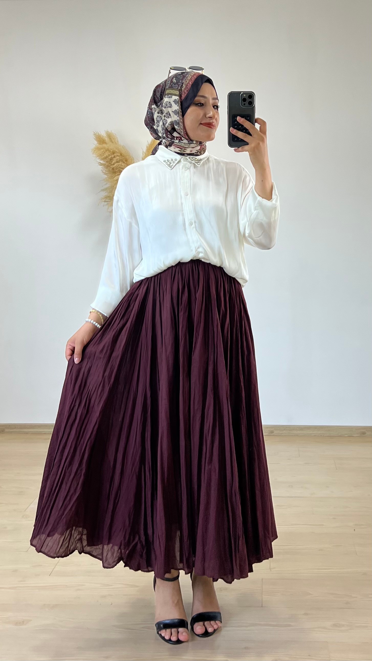 Begonya Etek  - BORDO