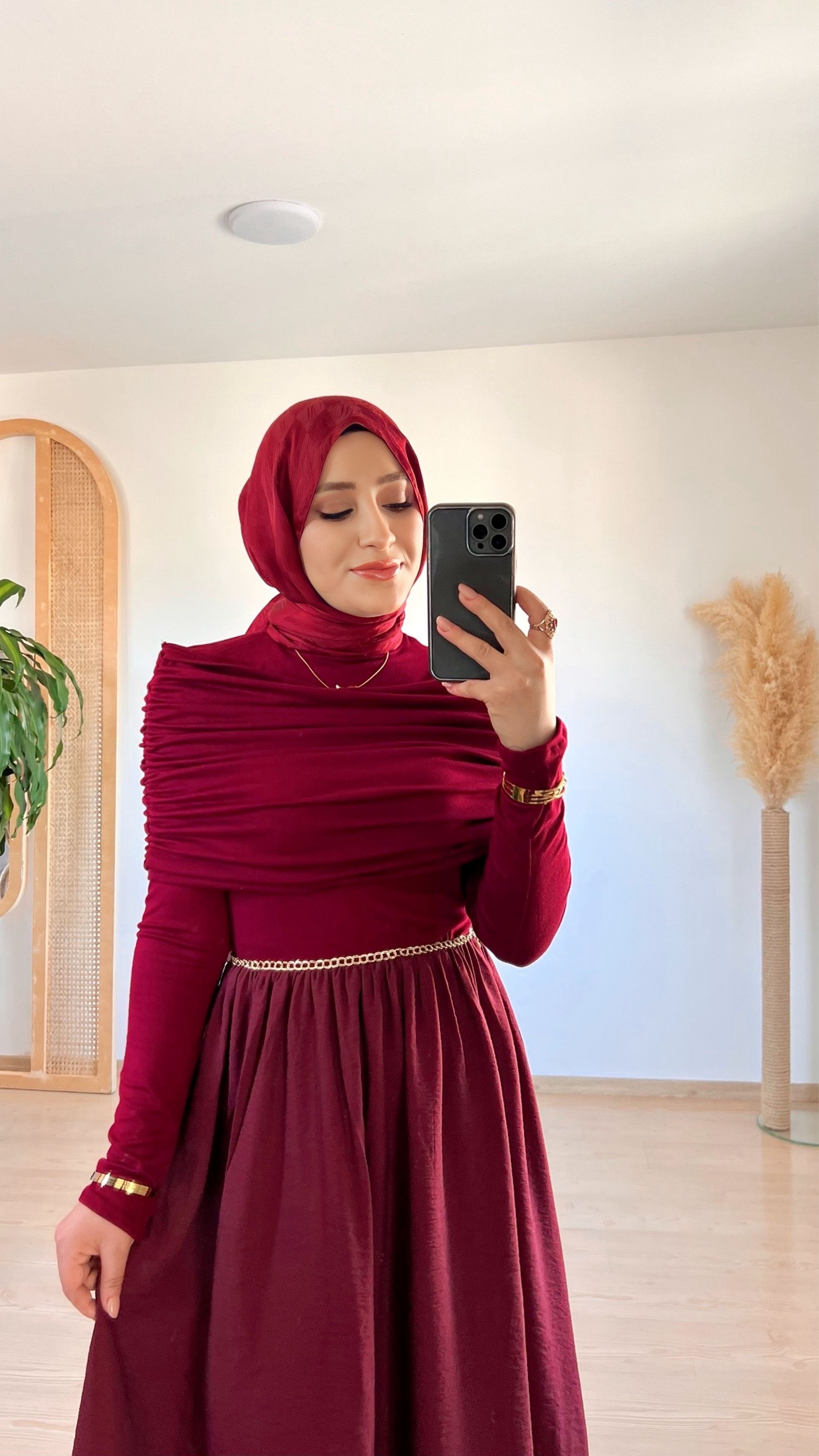 Viola Büzgü Detaylı Elbise