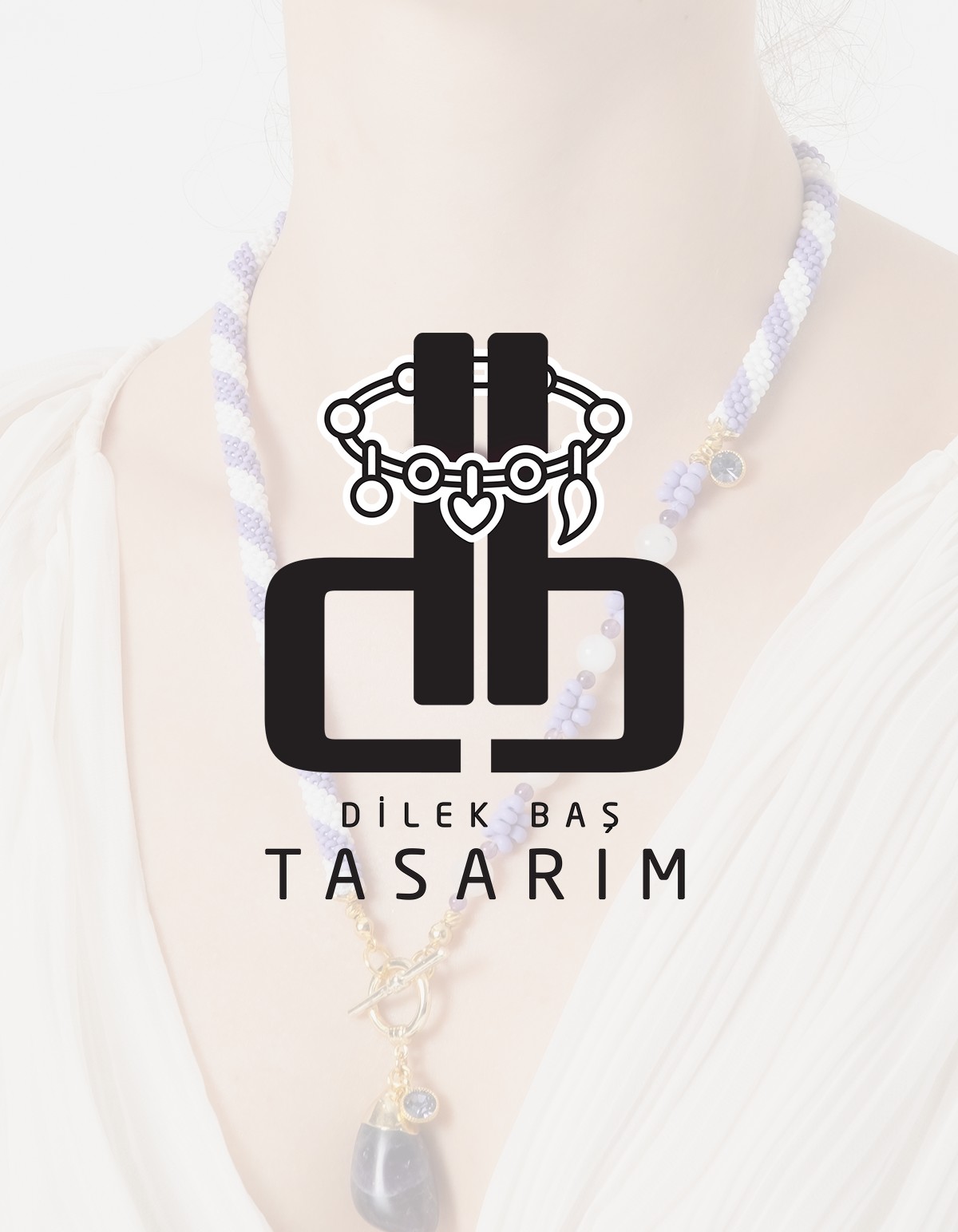 Örgü ve Doğal Taşlı Kolye