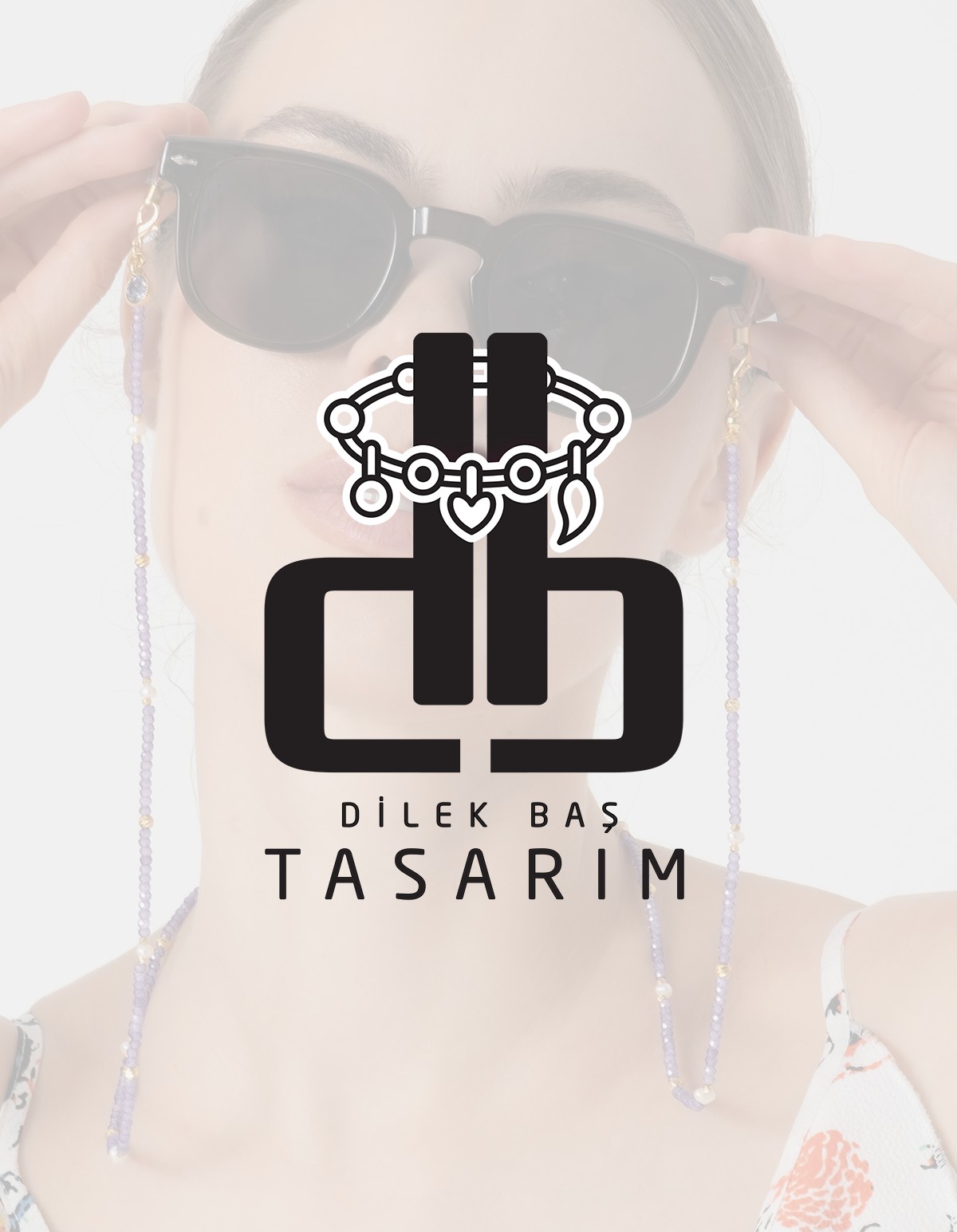 İnci ve Ametist Doğal Taşlı Gözlük İpi
