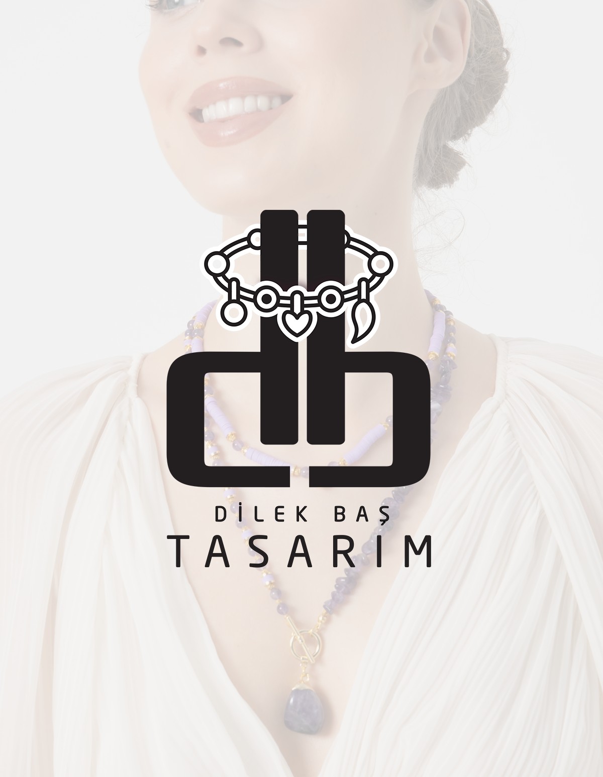 Ametist Taşı ve Fimo Boncuklu Kolye